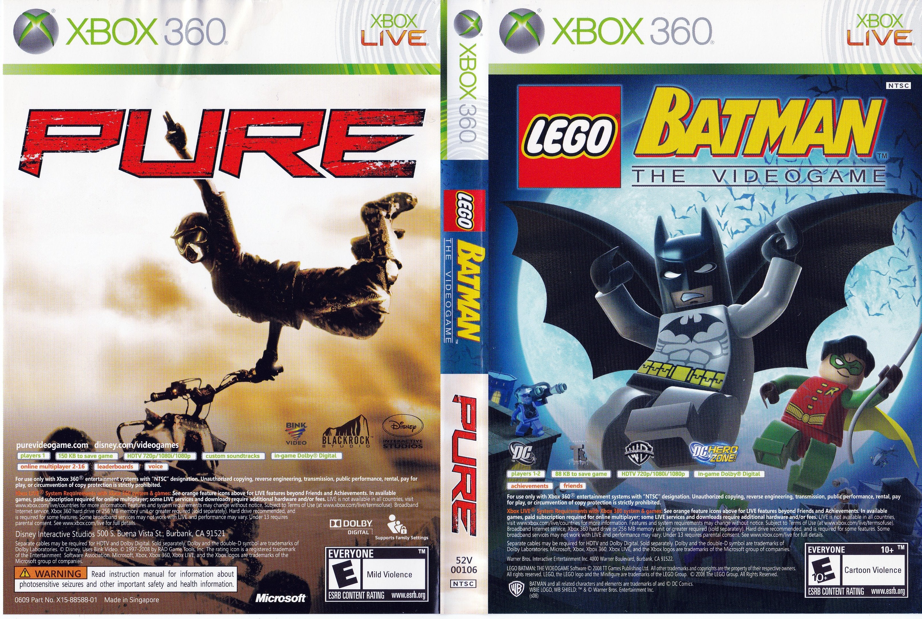 LEGO Batman & Pure Double Pack - Microsoft Xbox 360
