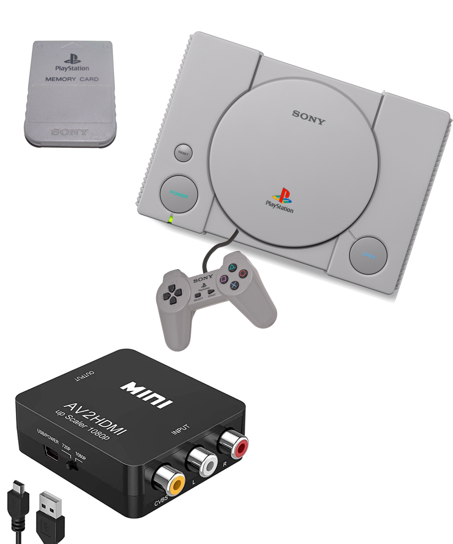 PlayStation 1 Console Pack - Sony PlayStation 1 (PS1)