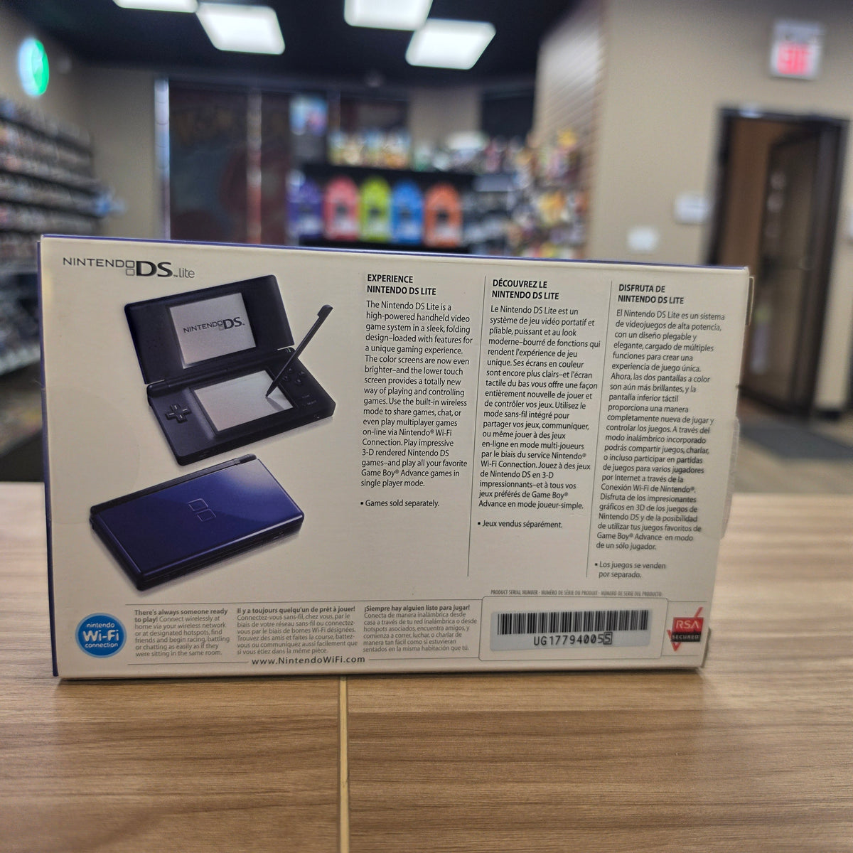 Complete in Box Nintendo DS Lite Blue/Black Handheld Console