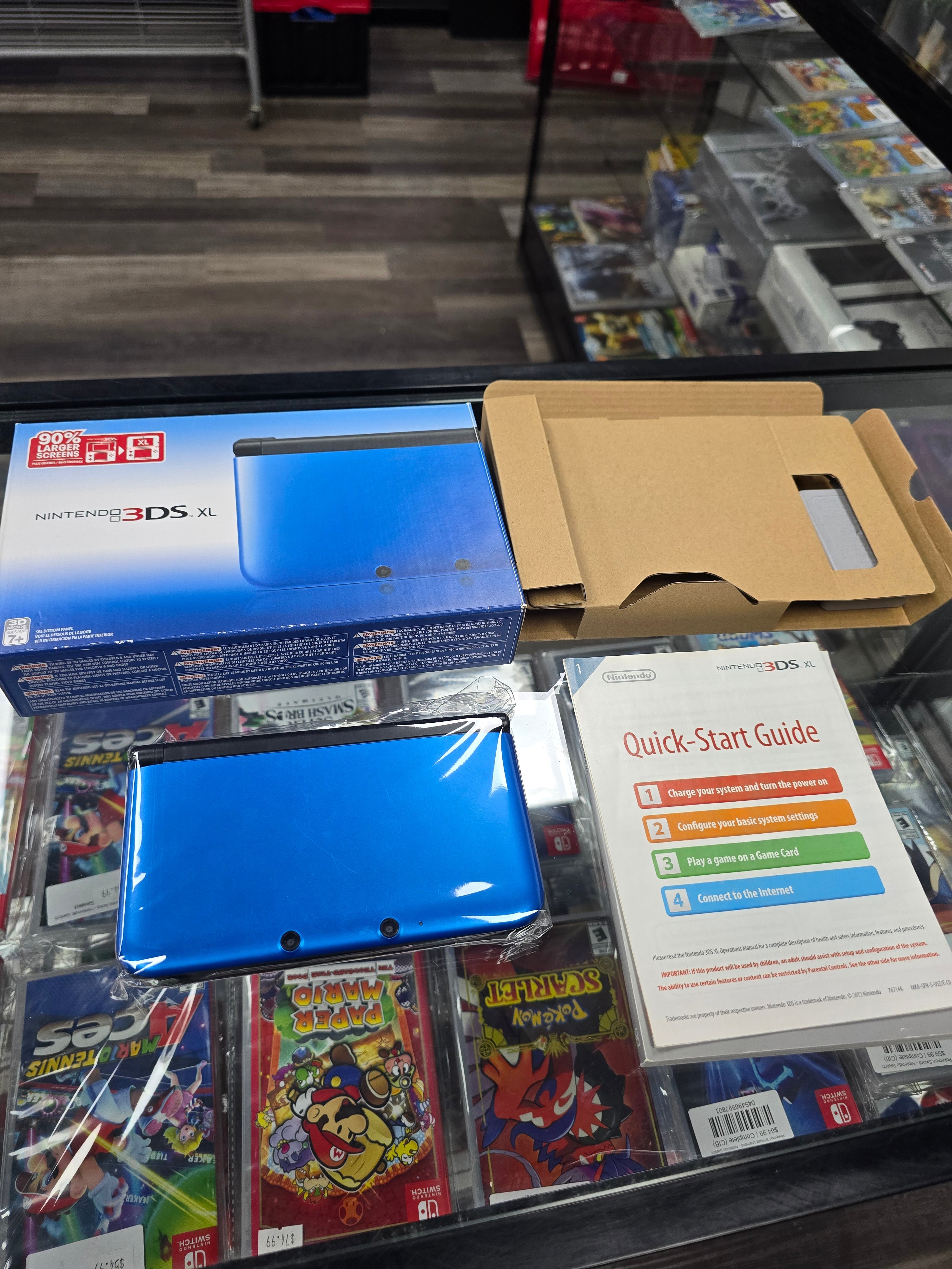 Nintendo 3DS XL Blue and Black Handheld Console