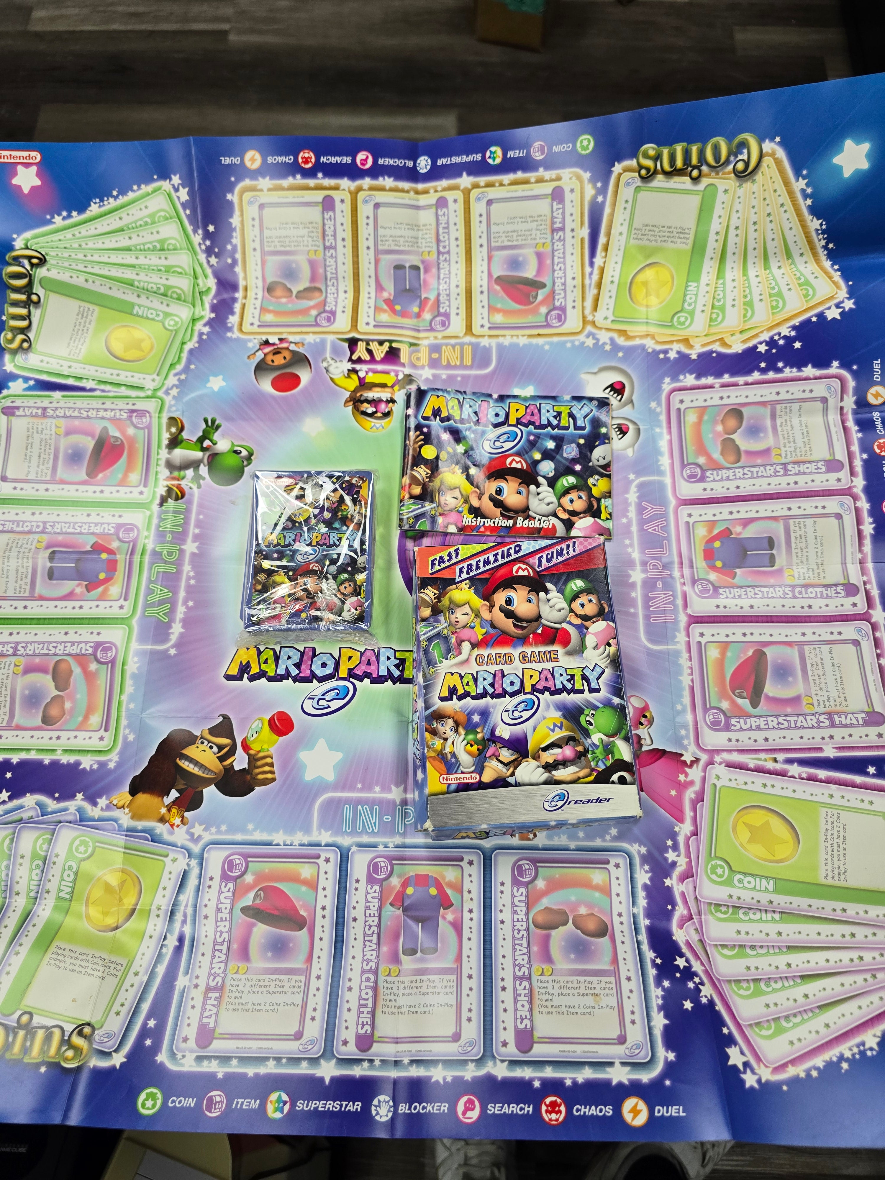 Mario Party e-Reader Card Game (Game Boy Advance GBA) Complete CIB