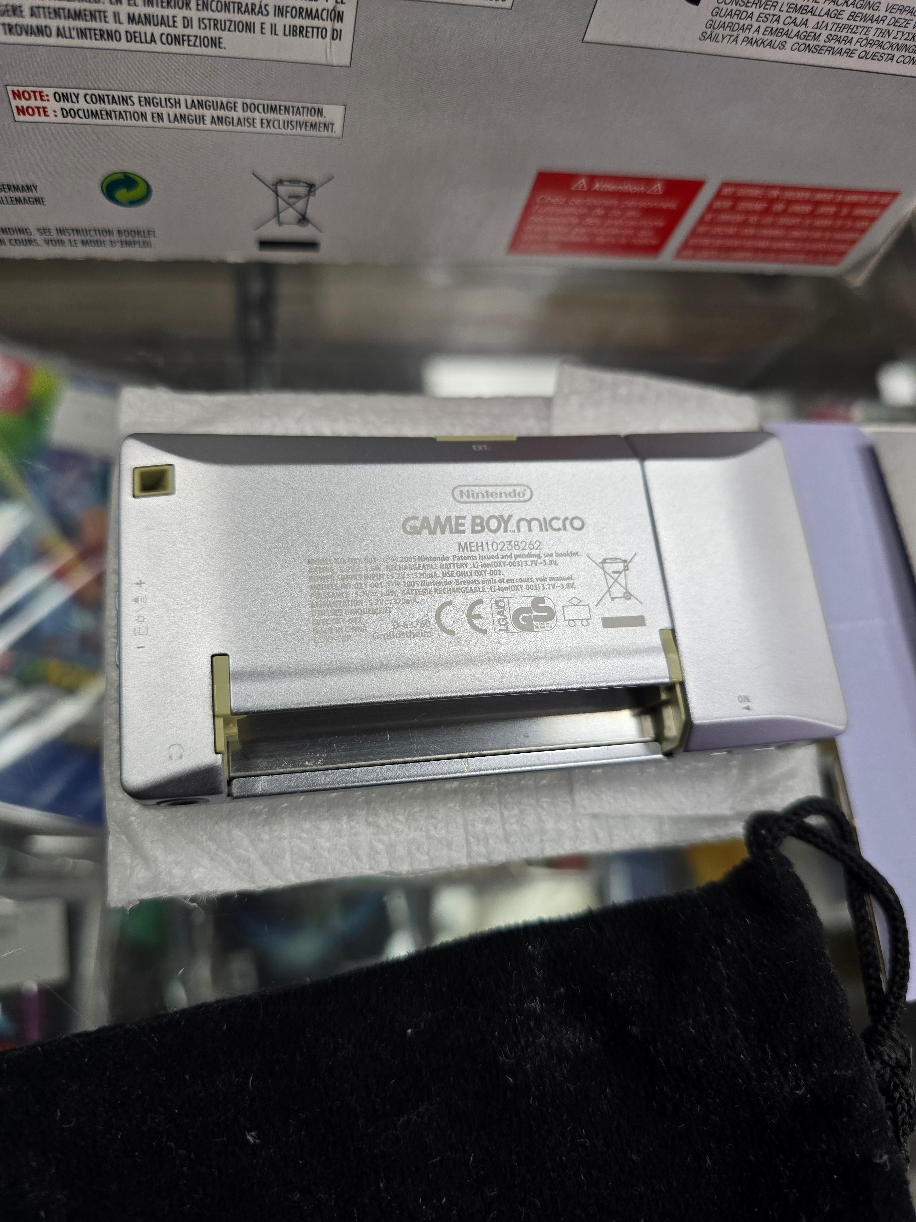 CIB Nintendo Game Boy Micro Silver Handheld Console