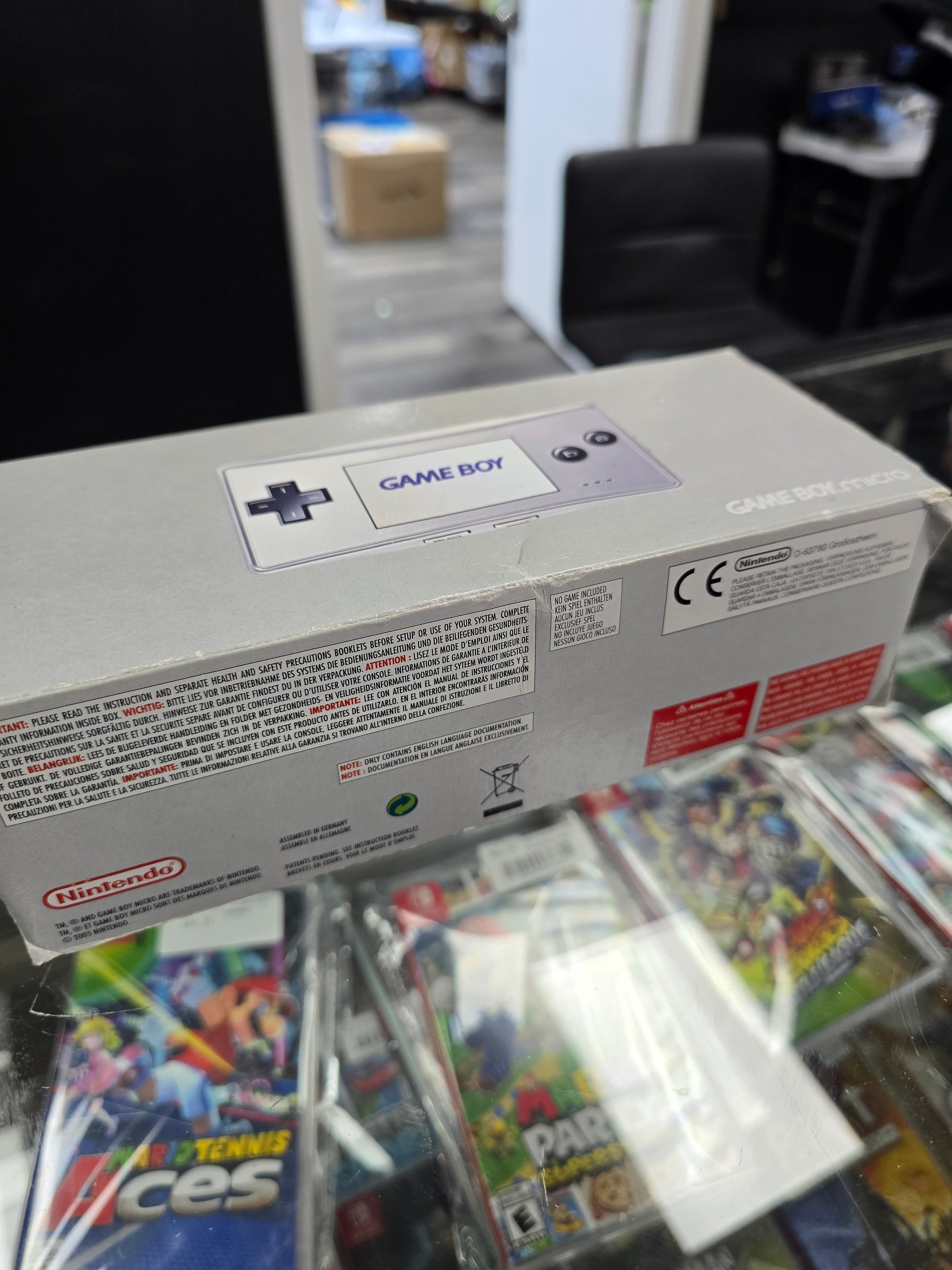 CIB Nintendo Game Boy Micro Silver Handheld Console