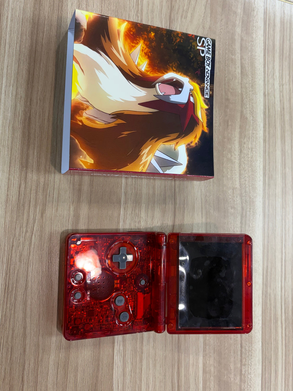 Nintendo Game Boy Advance SP (GBA SP) Custom Entei Backlit Handheld Console