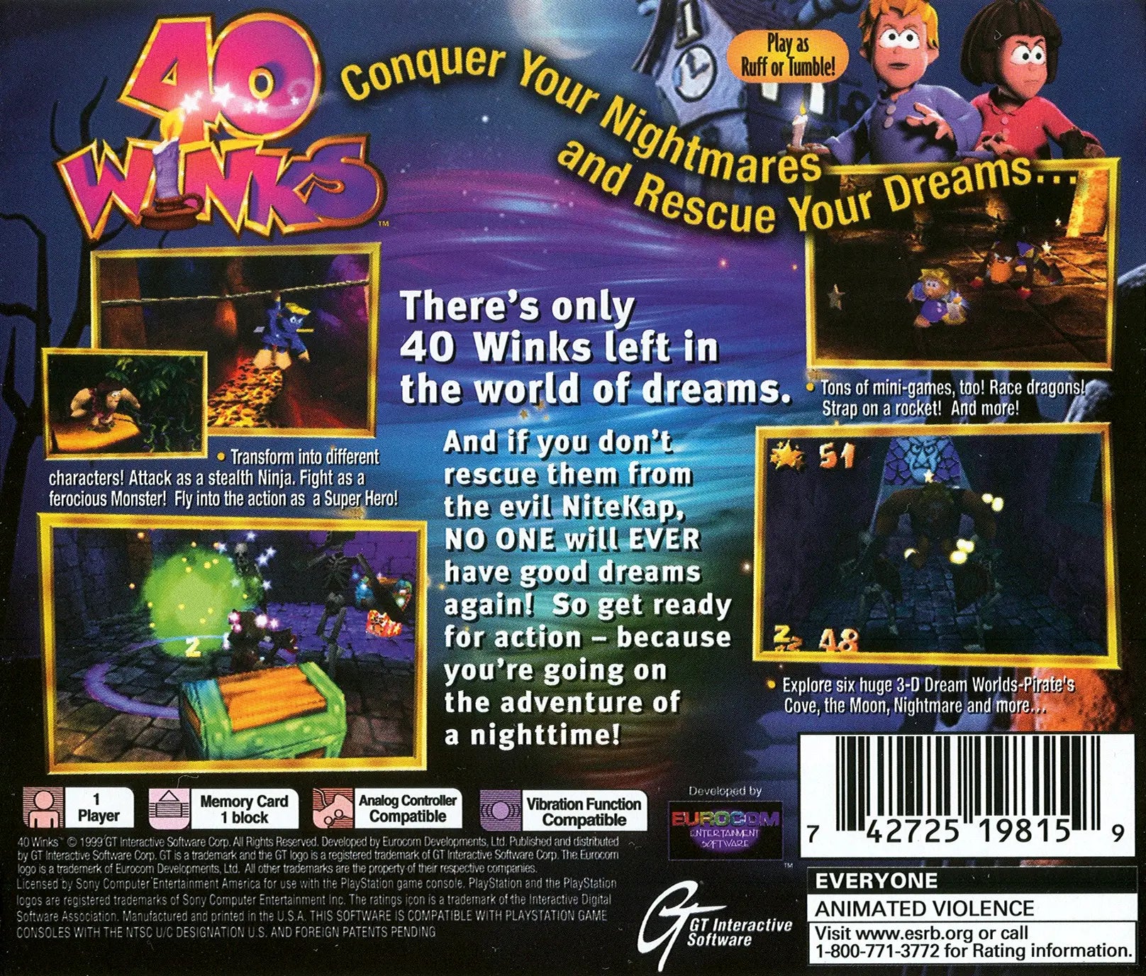 40 Winks - Sony PlayStation 1 (PS1)