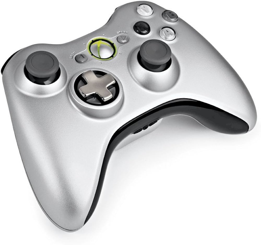 Microsoft Xbox 360 Silver Wireless Controller