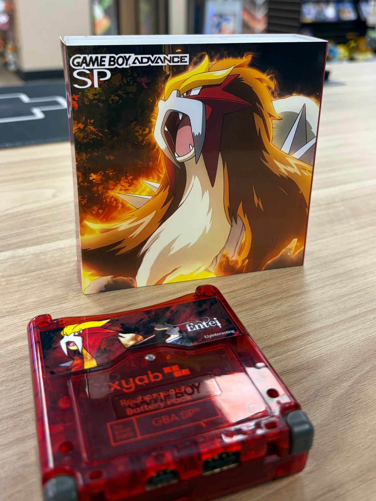Nintendo Game Boy Advance SP (GBA SP) Custom Entei Backlit Handheld Console
