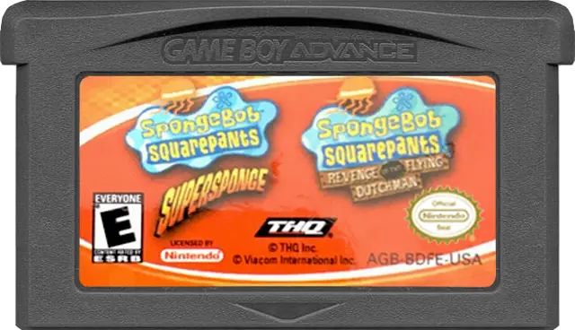 2 Games In 1 Double Pack - SpongeBob SquarePants: SuperSponge / Revenge of the Flying Dutchman - Nintendo Game Boy Advance