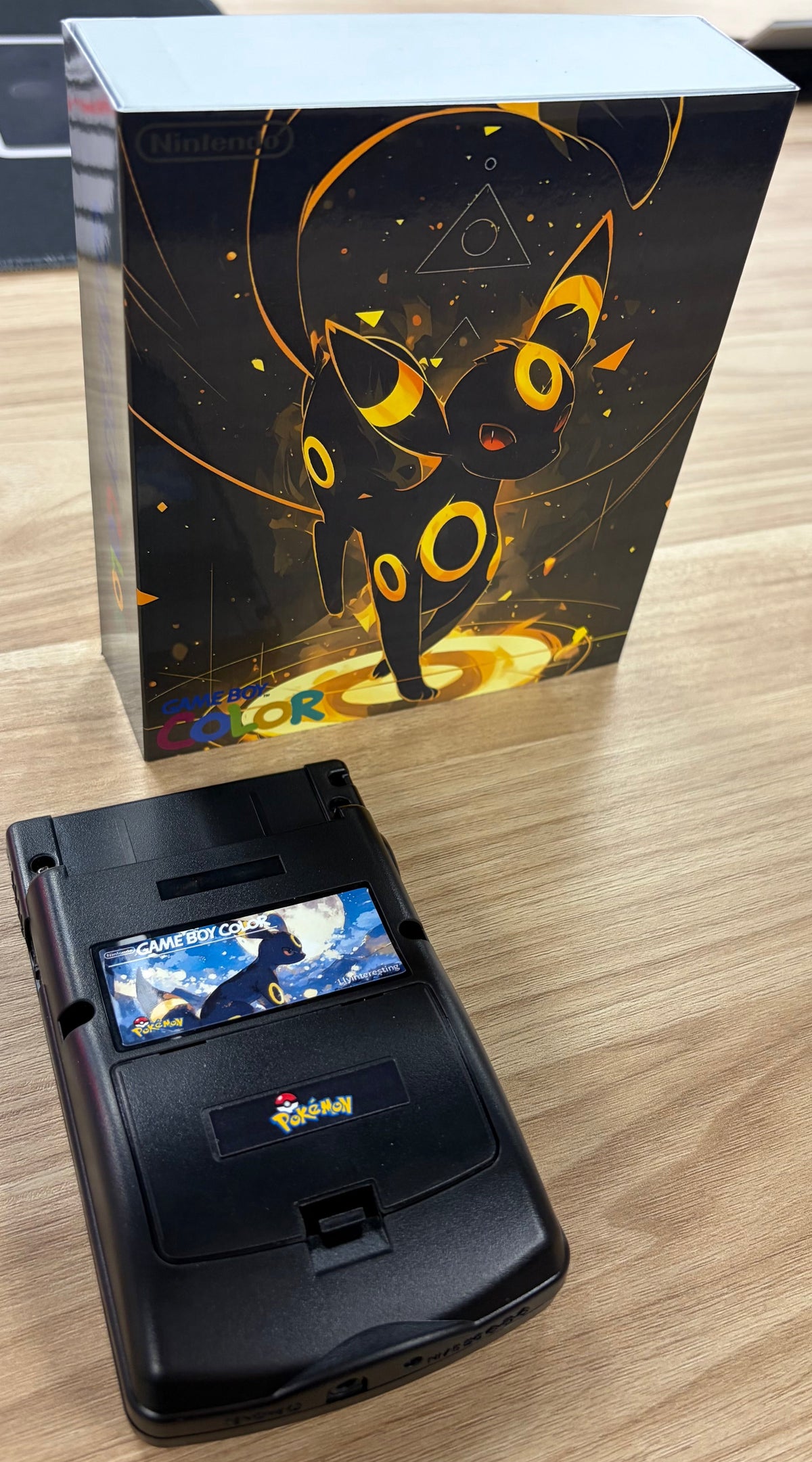 Nintendo Game Boy Color (GBC) Custom Umbreon Backlit Handheld Console