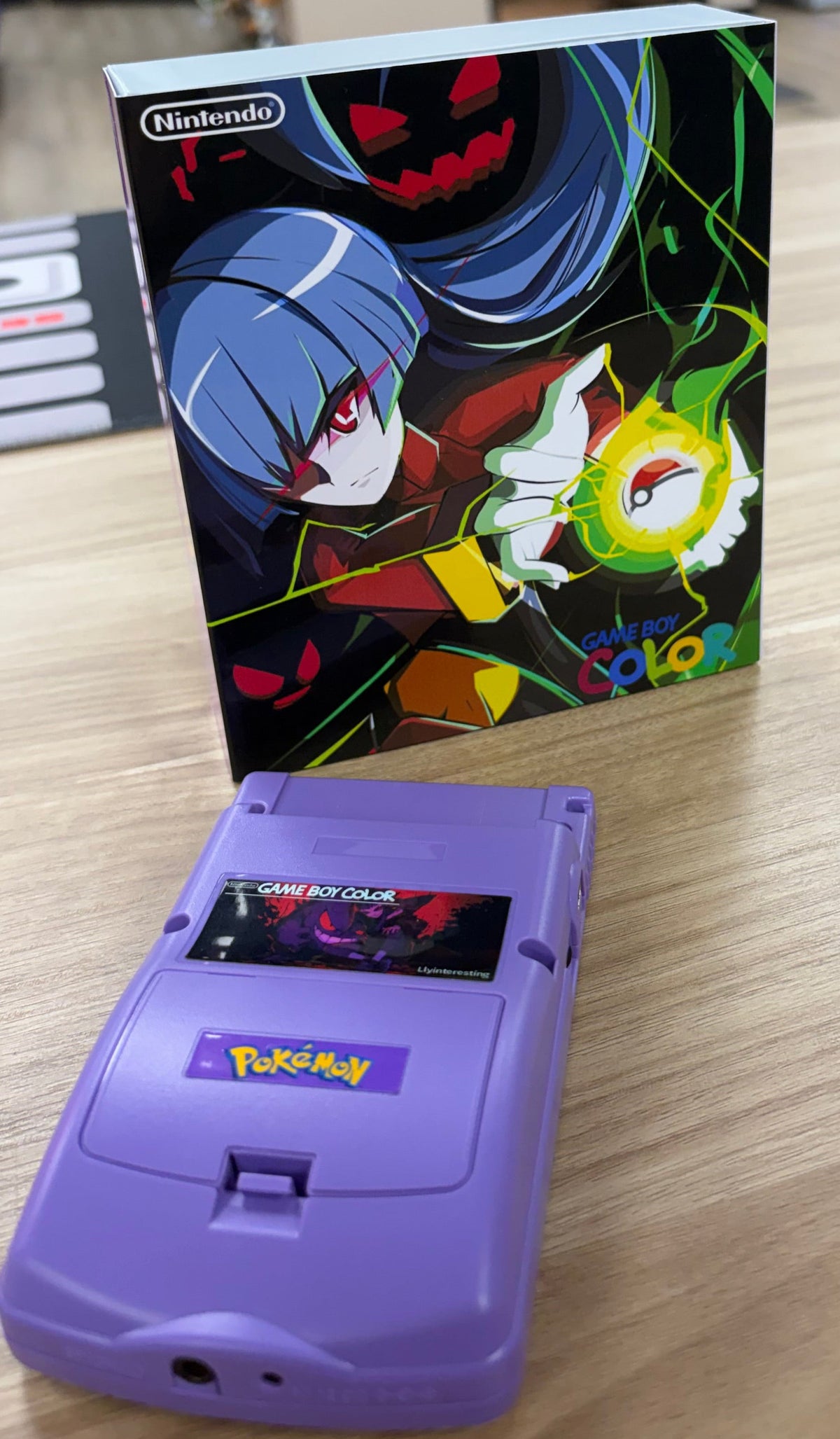 Nintendo Game Boy Color (GBC) Custom Sabrina's Gengar Backlit Handheld Console