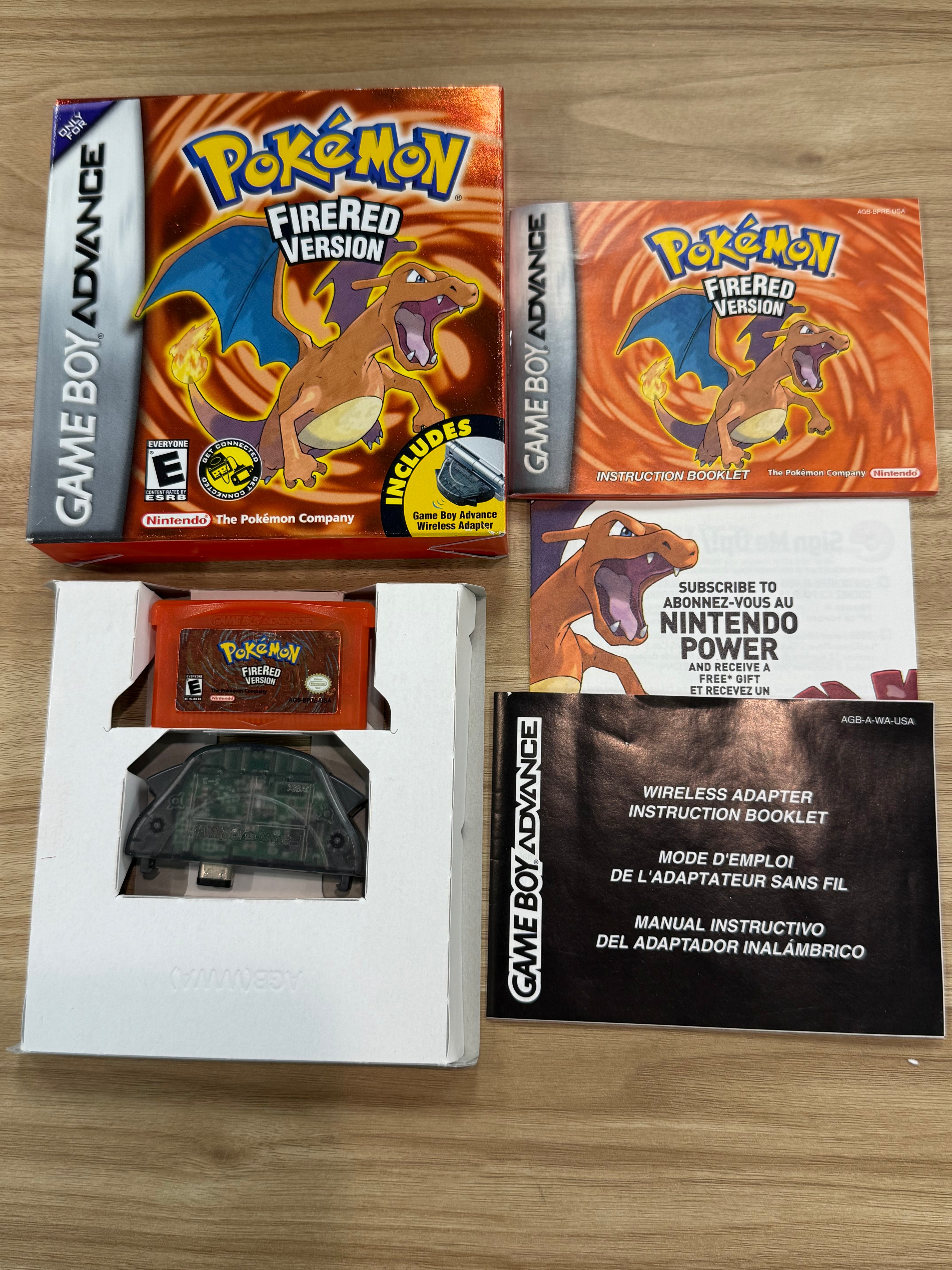 Pokemon Fire Red: Complete - Nintendo Game Boy Advance - B