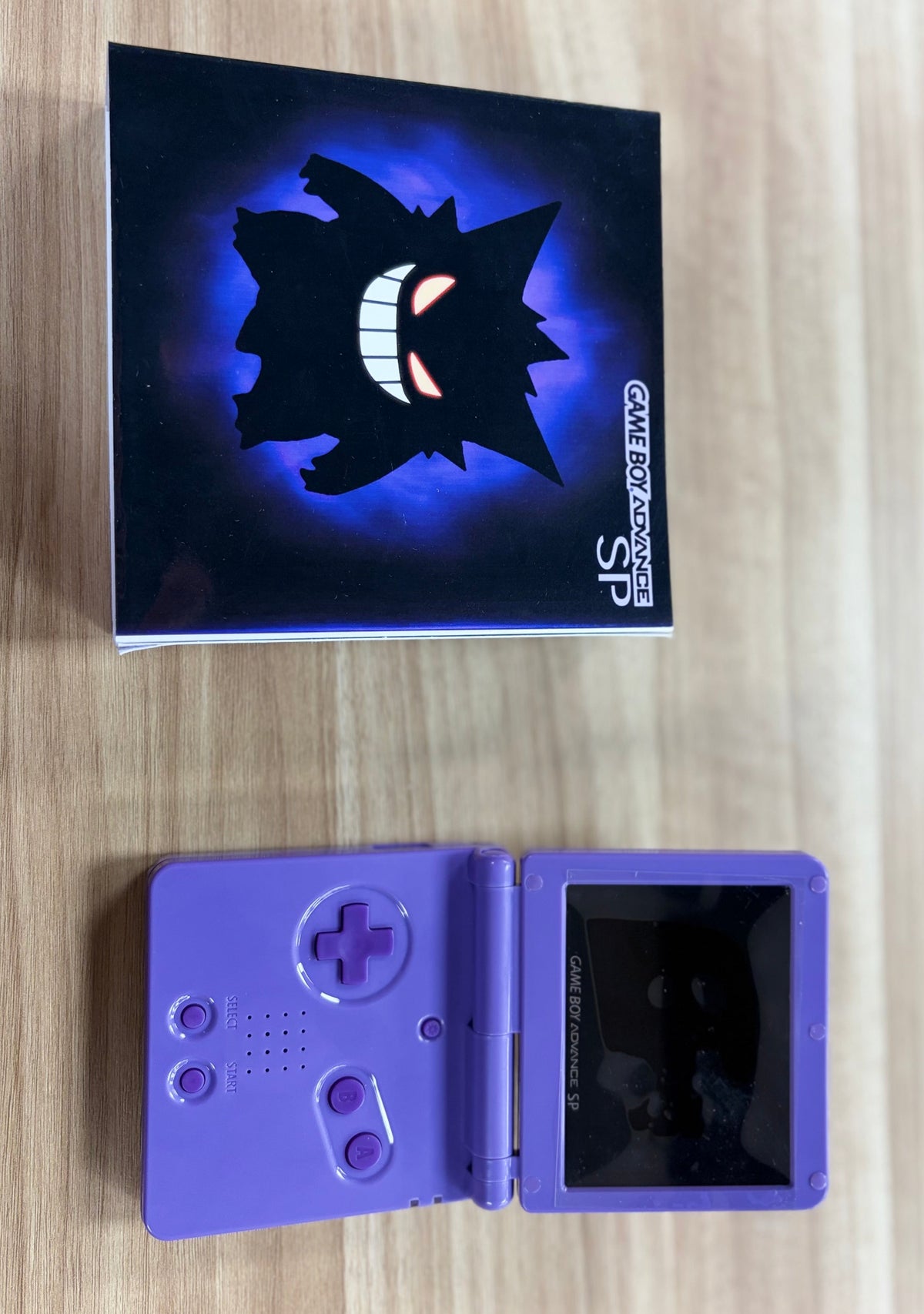 Nintendo Game Boy Advance SP (GBA SP) Custom Gengar Backlit Handheld Console