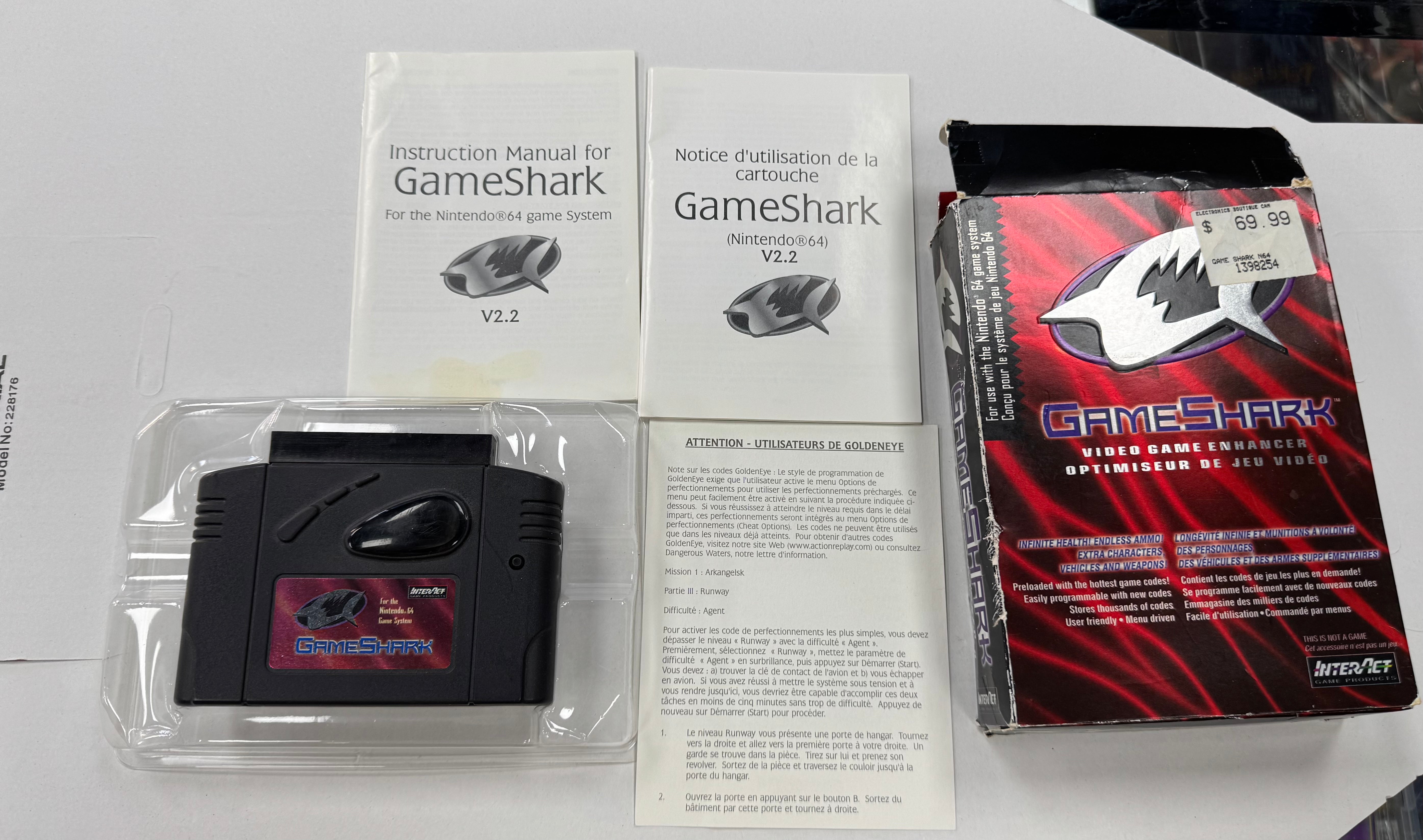 GameShark 2.2 Boxed Complete for the Nintendo N64