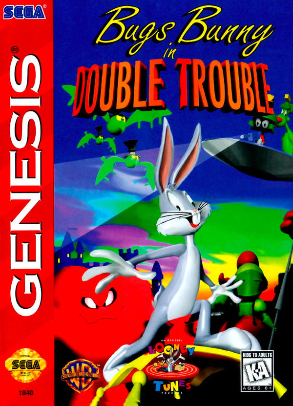 Bugs Bunny Double Trouble Cardboard Box - Sega Genesis