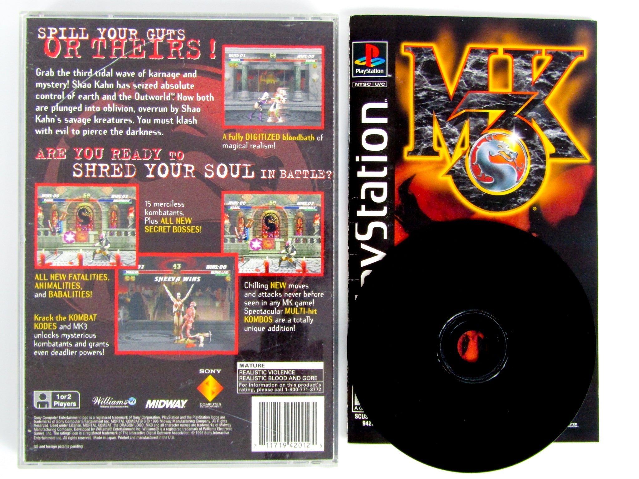 Mortal Kombat 3 - Sony PlayStation 1 (PS1)