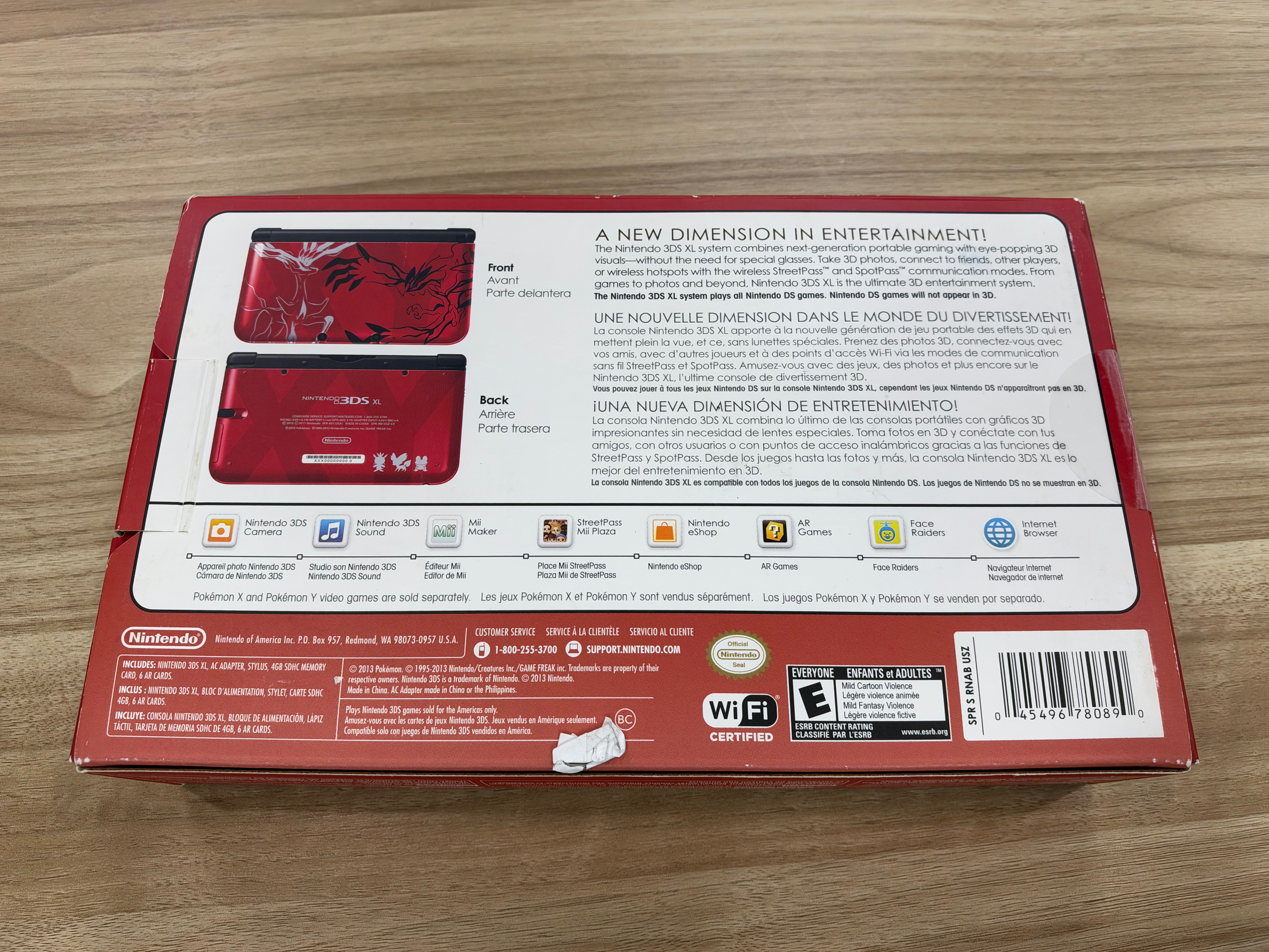 Nintendo Pokémon X & Y Limited Edition 3DS XL (RED) Xerneas + Yveltal