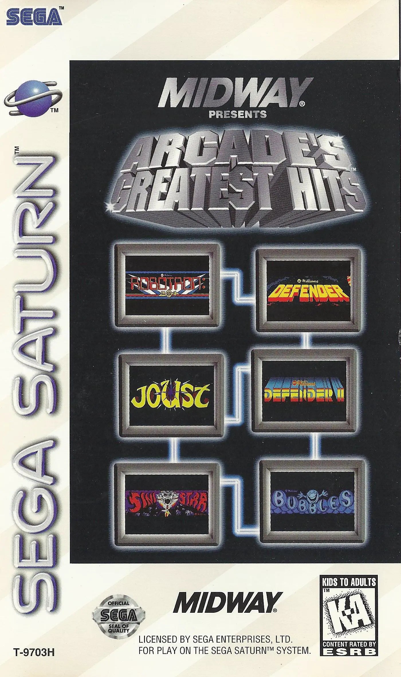 Midway Presents: Williams Arcade's Greatest Hits - Sega Saturn