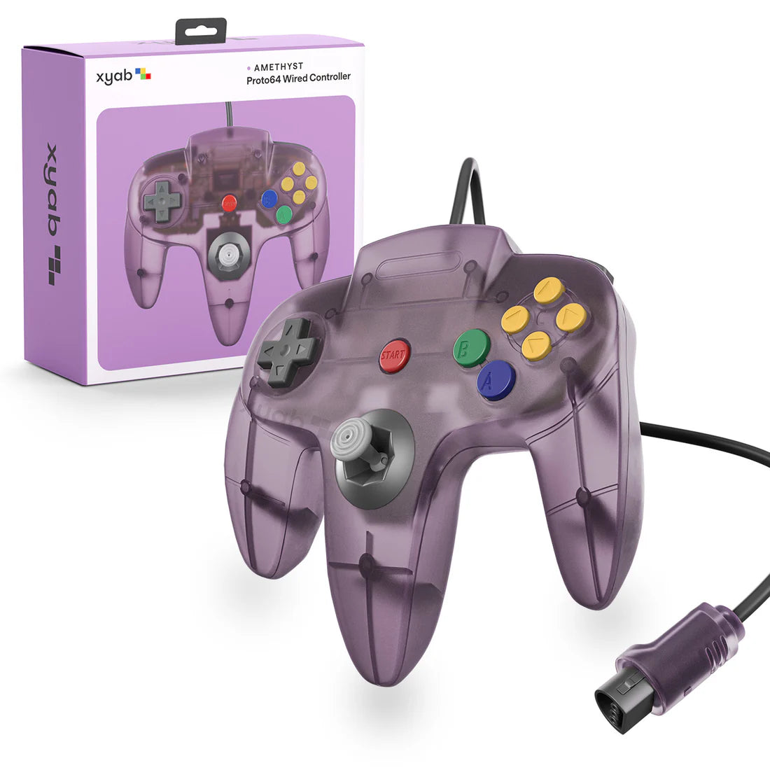 PROTO64 Wired Controller - Amethyst For Nintendo N64