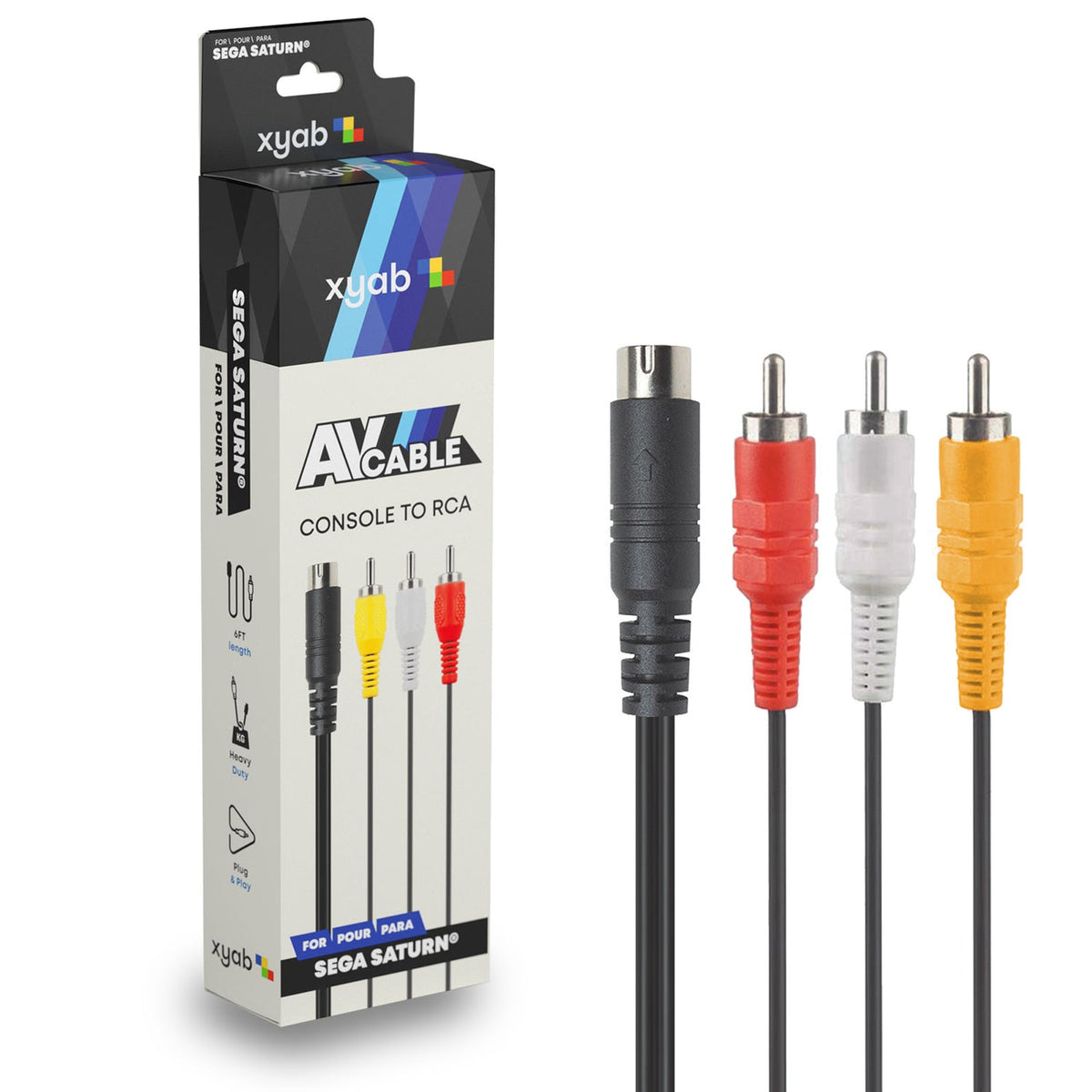 Sega Saturn RCA AV Composite Cable