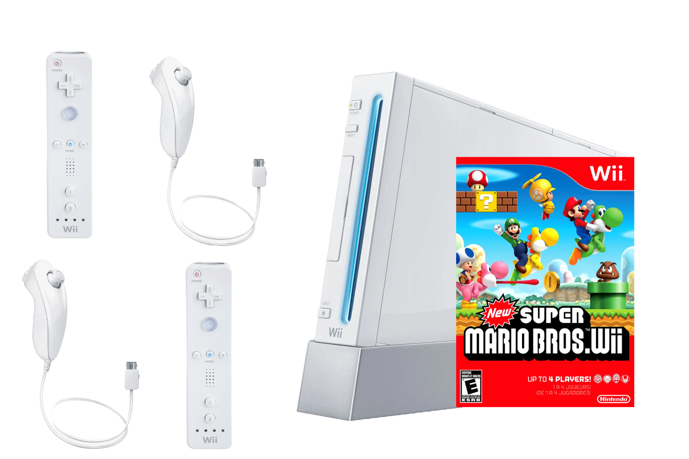 Nintendo Wii / New Super Mario Bros. Two Controller Bundle