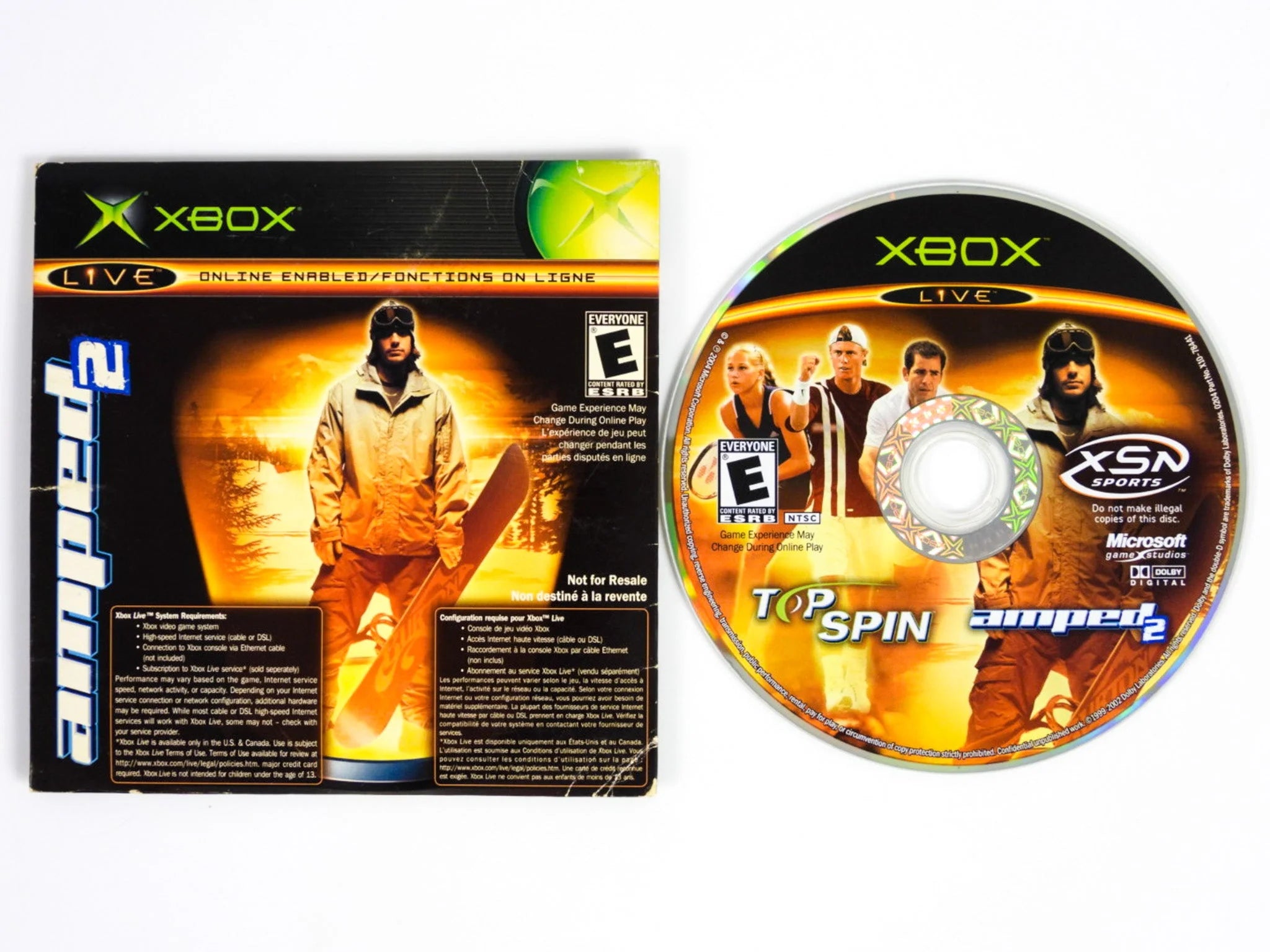 Top Spin & Amped 2 Dual Pack - Microsoft Xbox