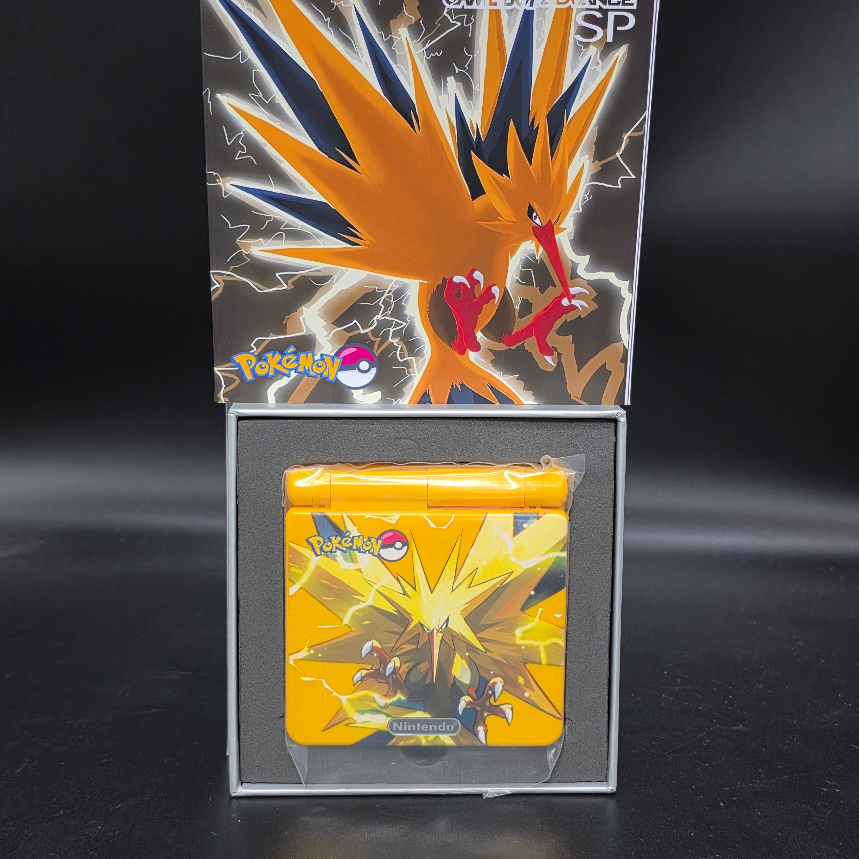 Nintendo Game Boy Advance SP (GBA SP) Custom Zapdos Backlit Handheld Console