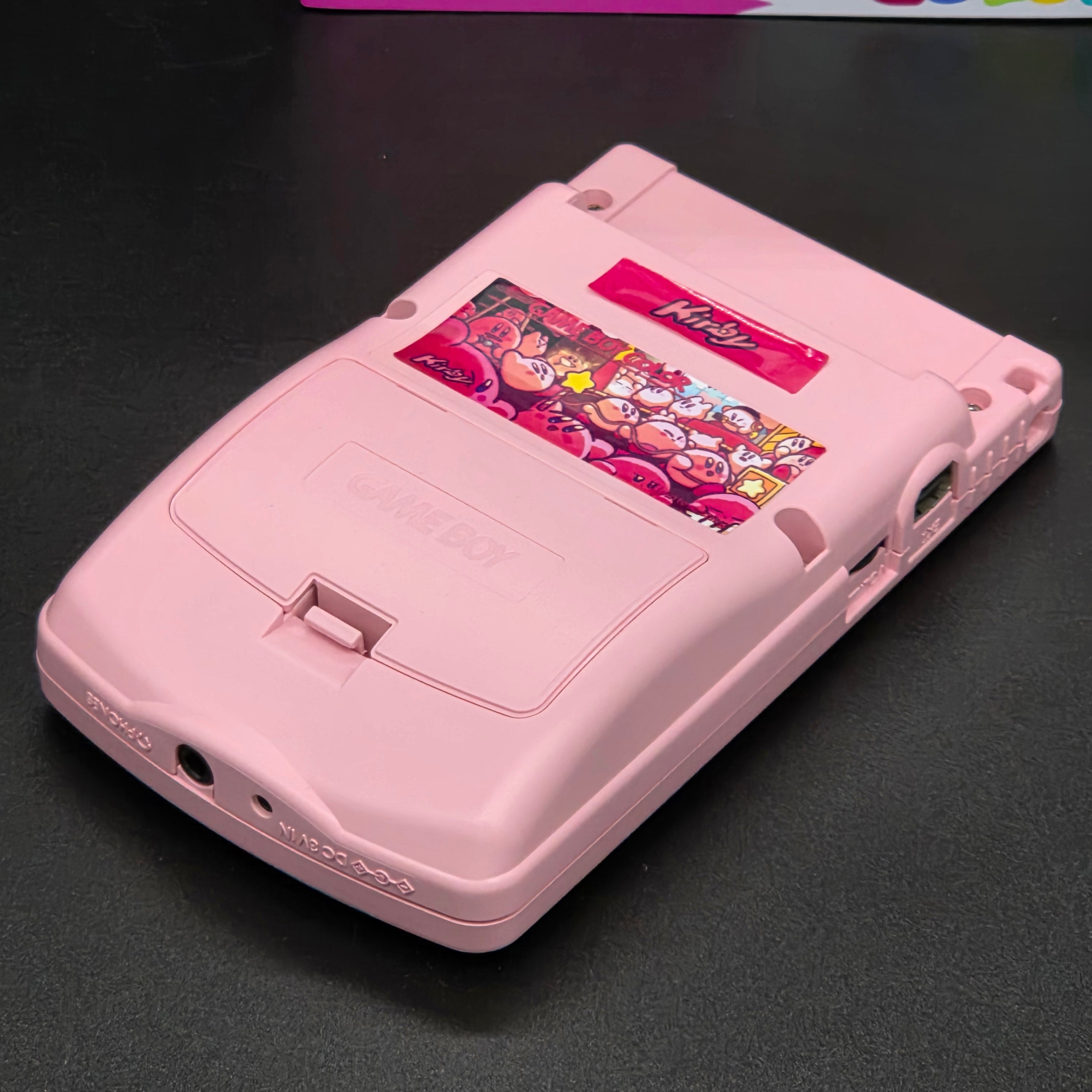 Nintendo Game Boy Color (GBC) Custom Kirby Pink Backlit Handheld Console