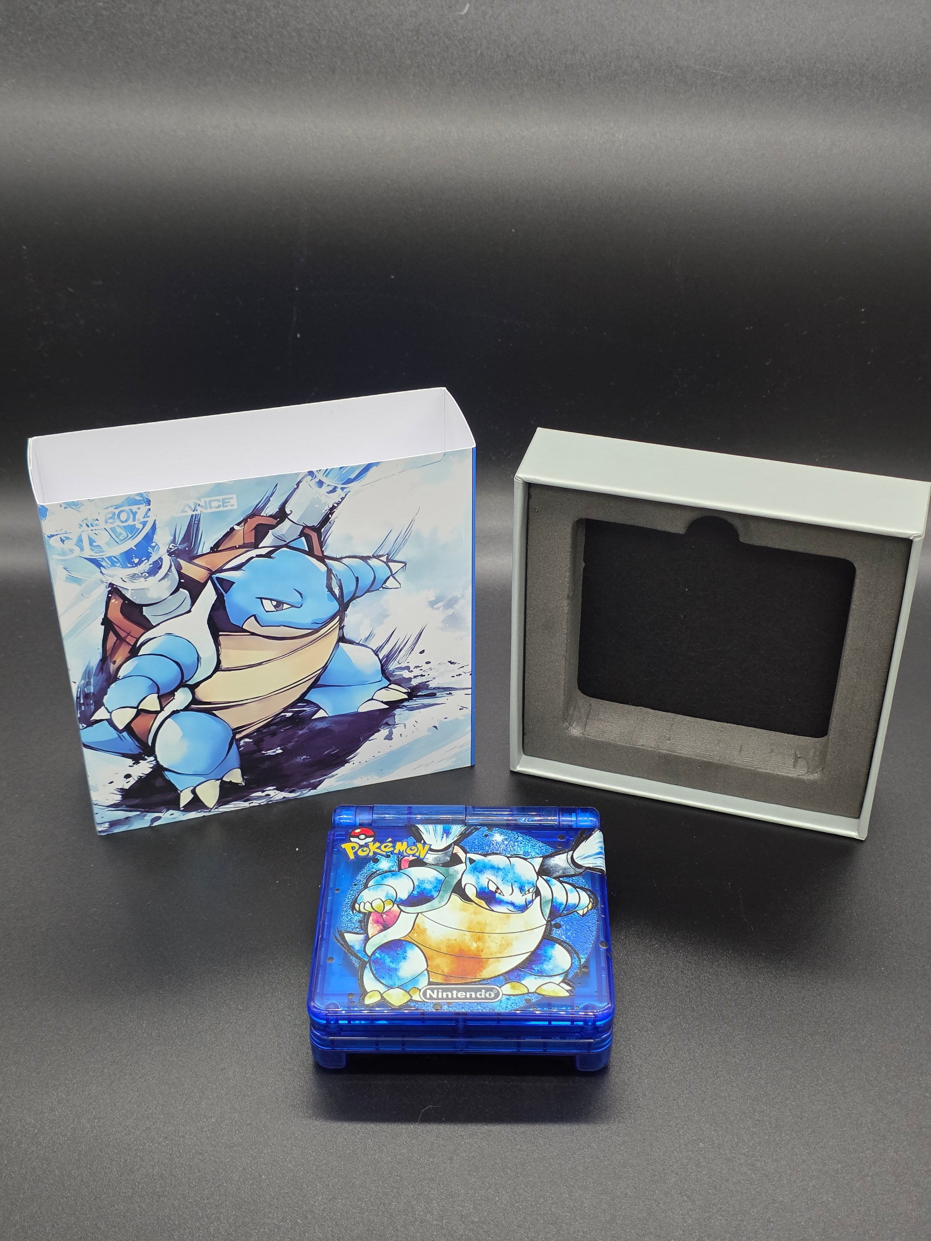 Nintendo Game Boy Advance SP (GBA SP) Custom Blastoise Backlit Handheld Console