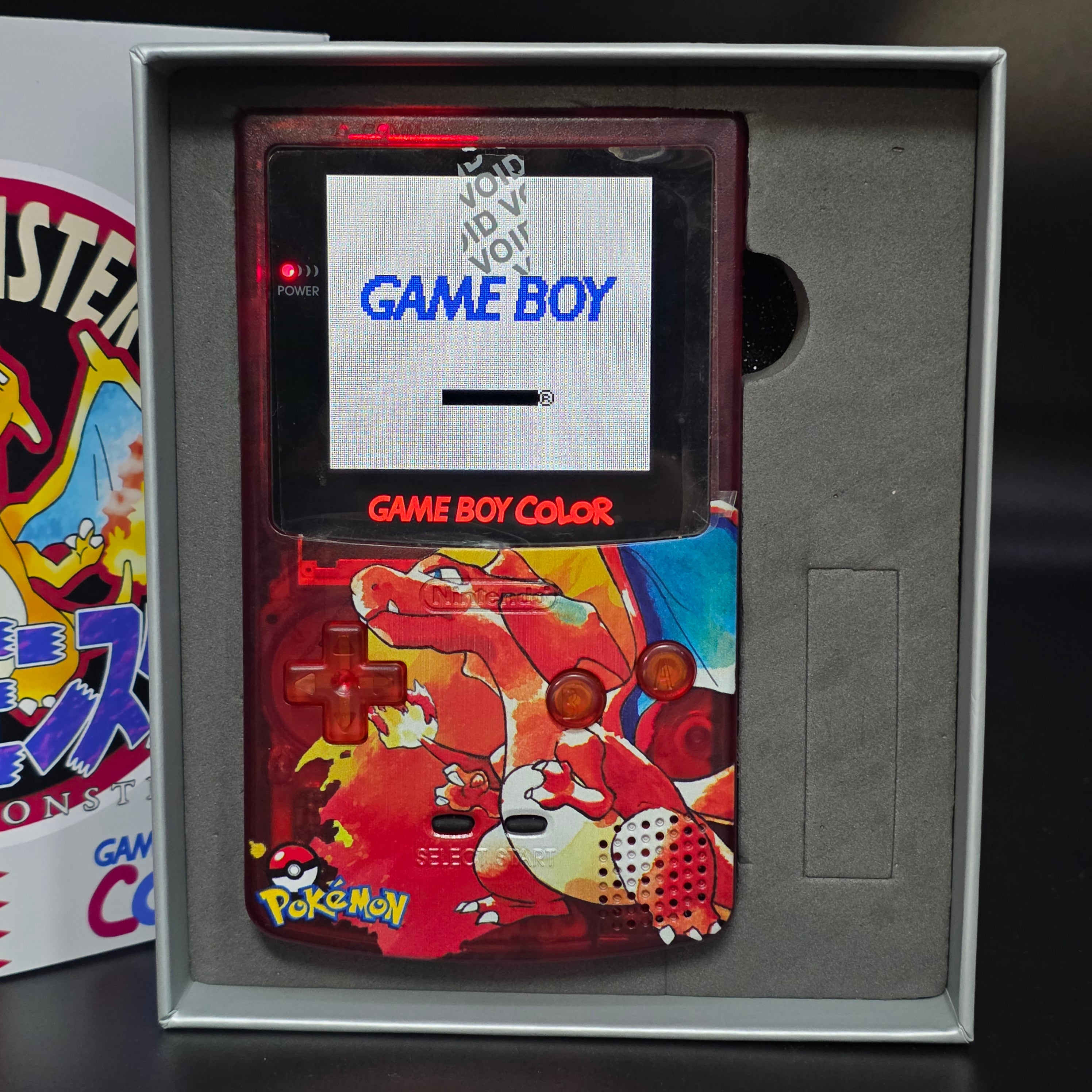 Nintendo Game Boy Color (GBC) Custom Charizard Backlit Handheld Console