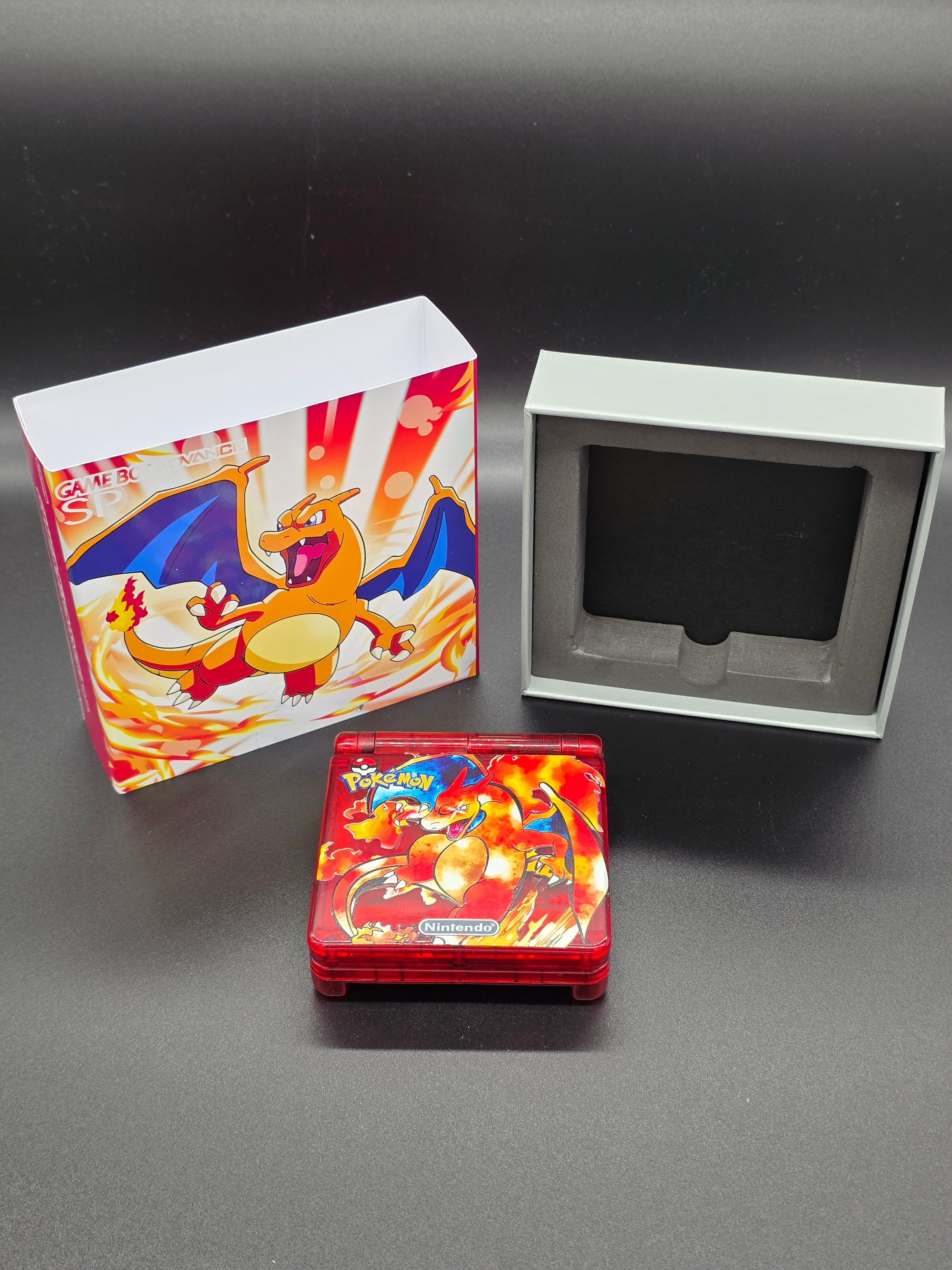 Nintendo Game Boy Advance SP (GBA SP) Custom Charizard Backlit Handheld Console