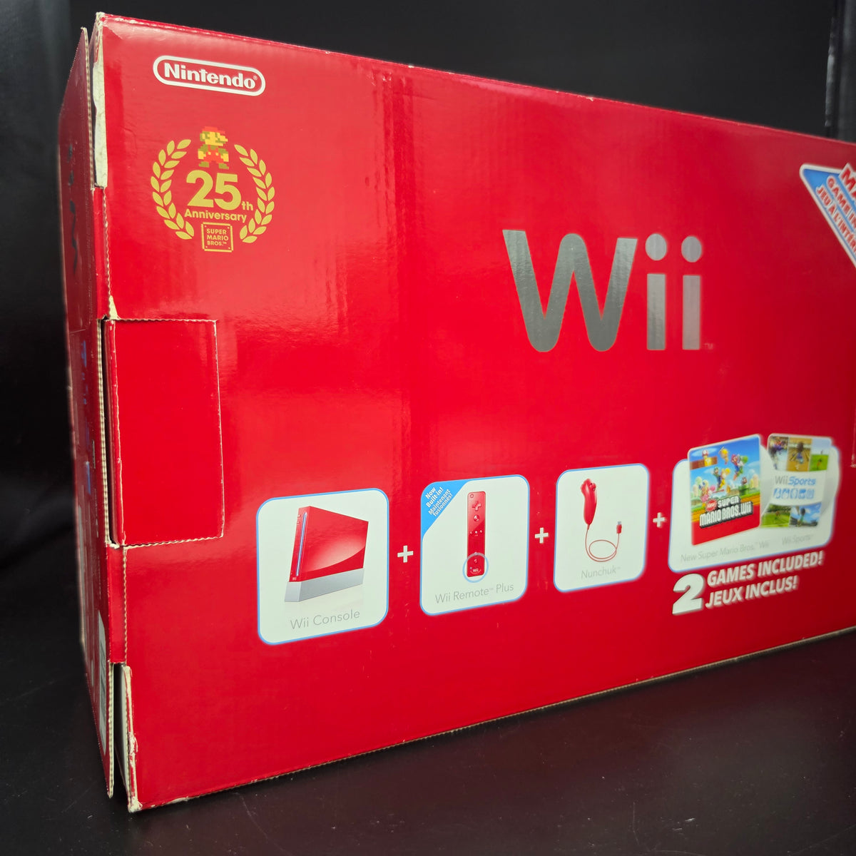 Nintendo Wii Mario 25th Anniversary Red Limited Console (Game's included)