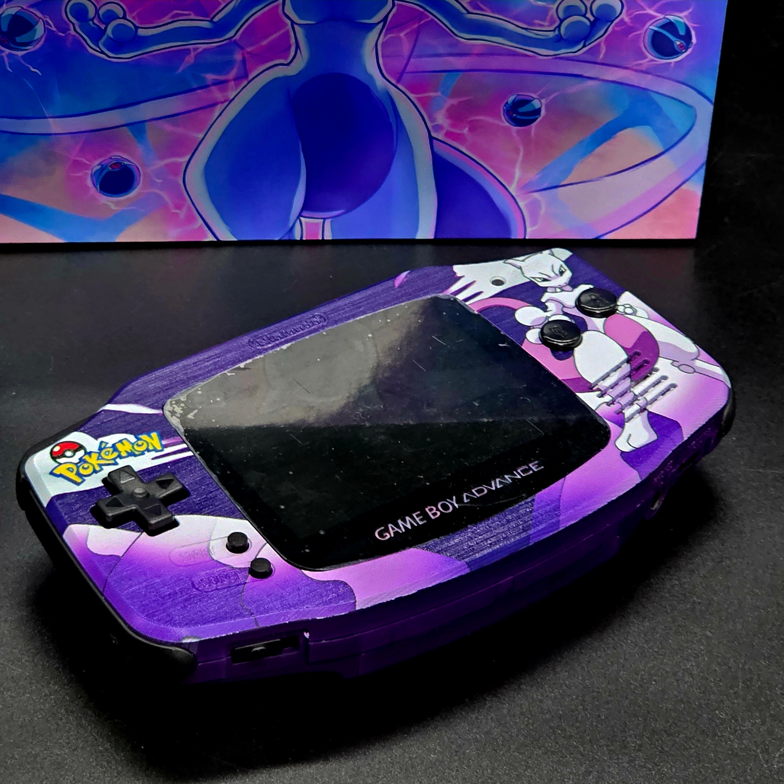Nintendo Game Boy Advance (GBA) Custom Mewtwo Backlit Handheld Console