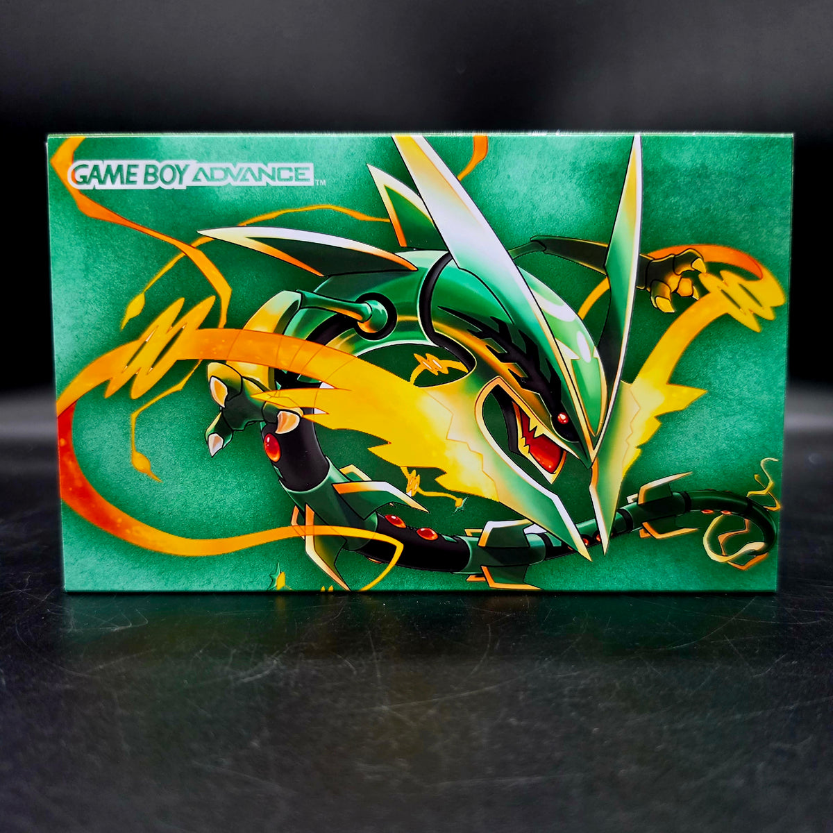 Nintendo Game Boy Advance (GBA) Custom Mega Rayquaza Backlit Handheld Console