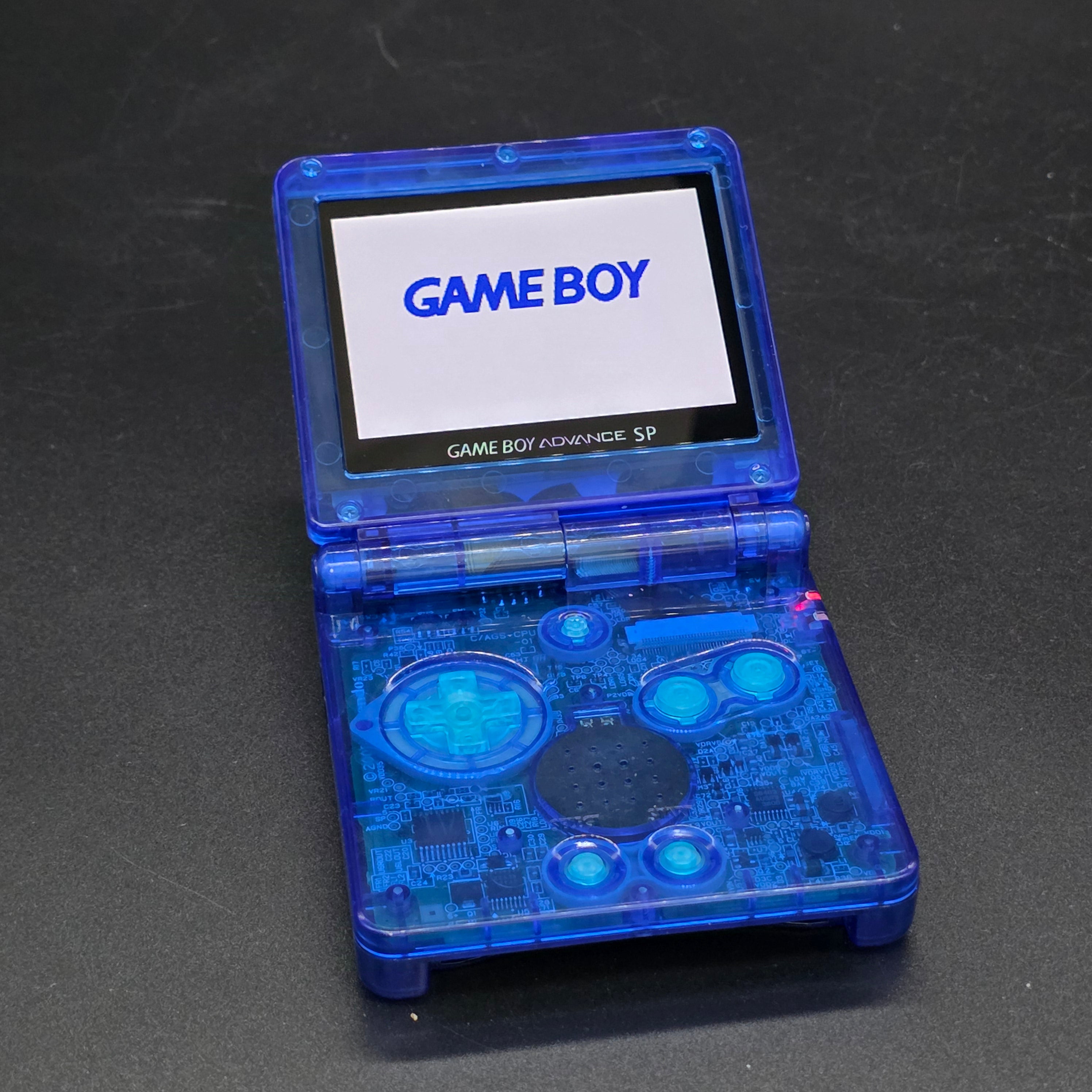 Nintendo Game Boy Advance SP (GBA SP) Custom Vaporeon Backlit Handheld Console