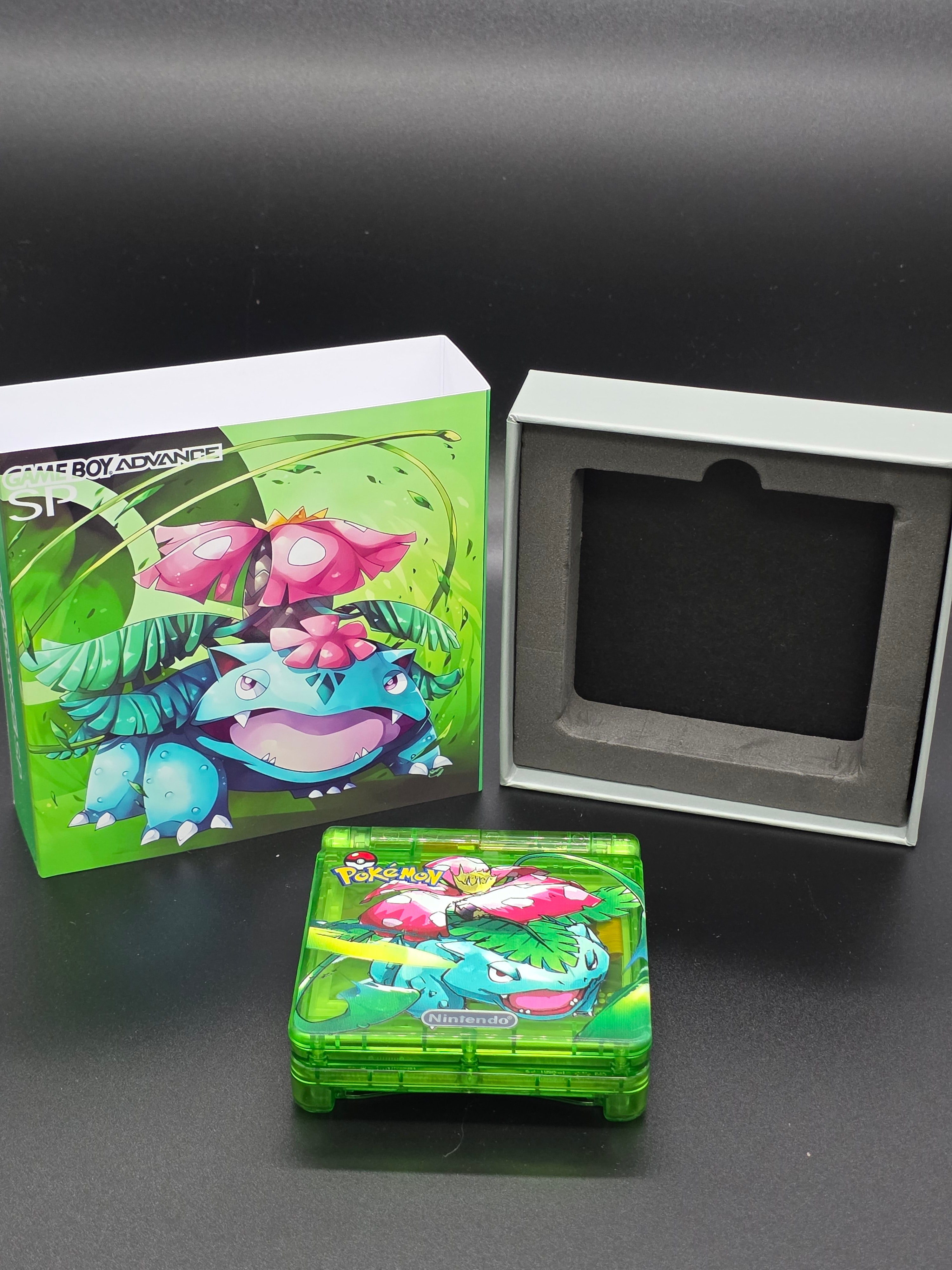 Nintendo Game Boy Advance SP (GBA SP) Custom Venasaur Backlit Handheld Console