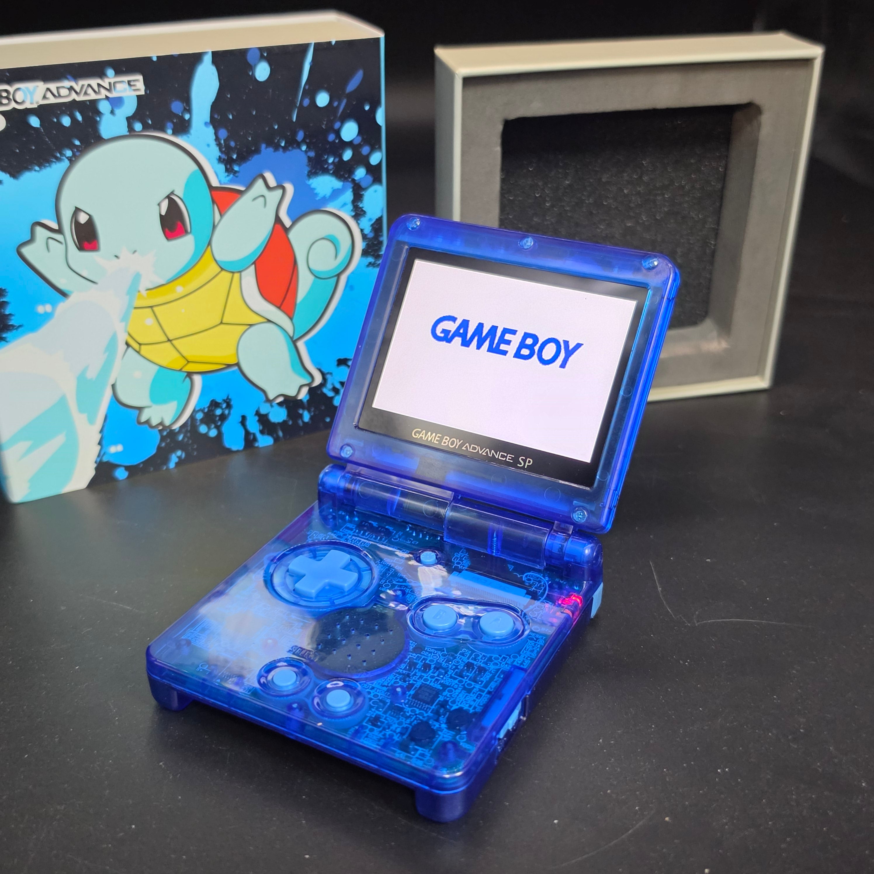 Nintendo Game Boy Advance SP (GBA SP) Custom Squirtle Backlit Handheld Console