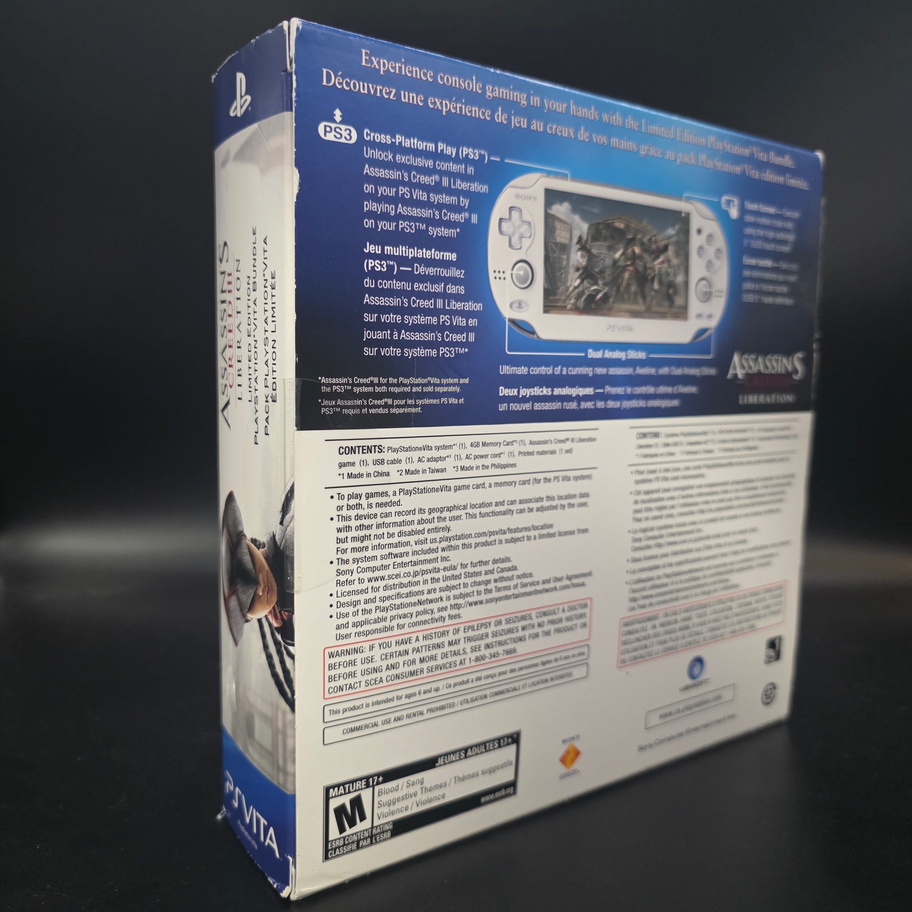 (CIB) Sony PlayStation PS Vita - Assassin's Creed III Bundle White Handheld Console (PCH-1001)