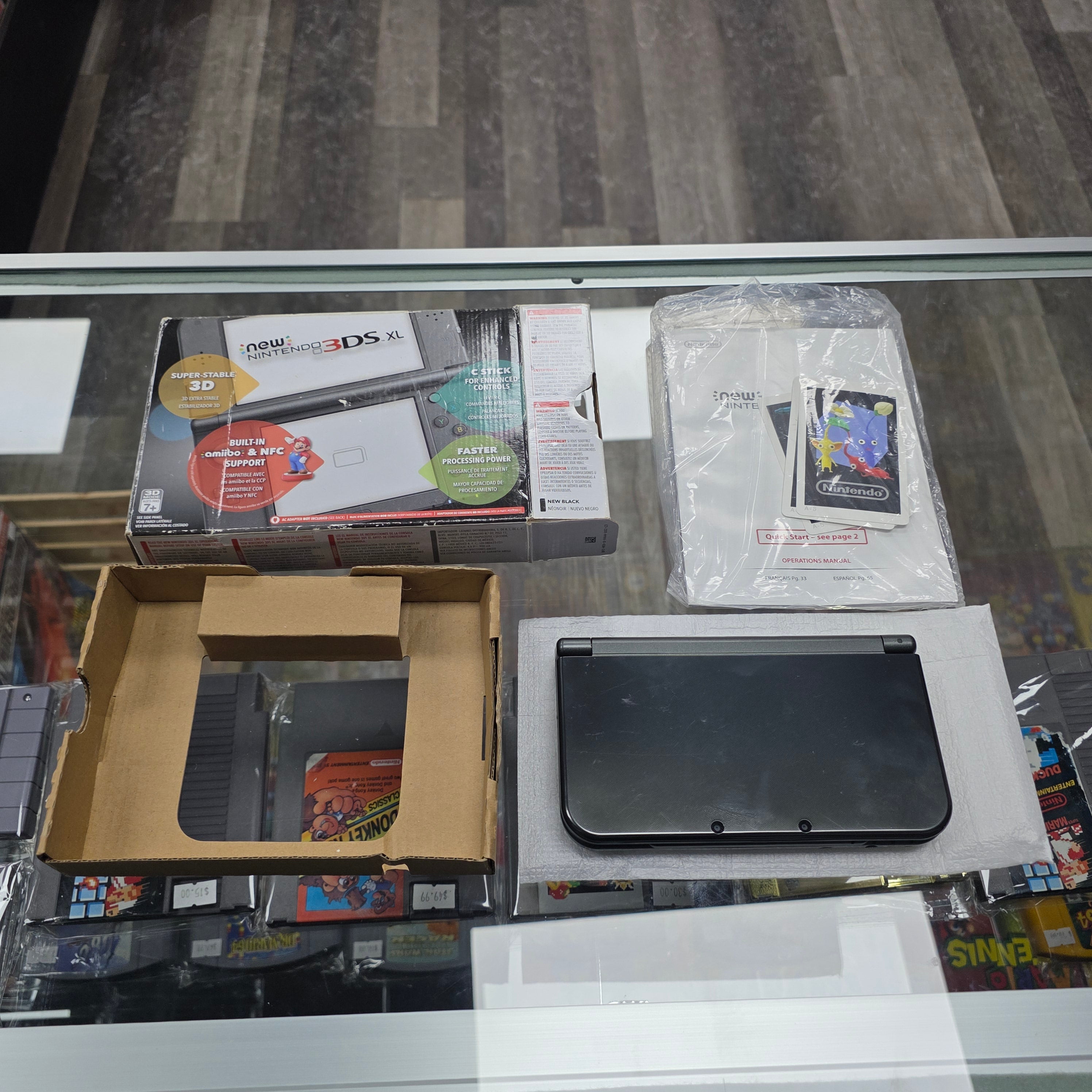 "NEW" Nintendo 3DS XL Black Handheld System Complete In Box (CIB)