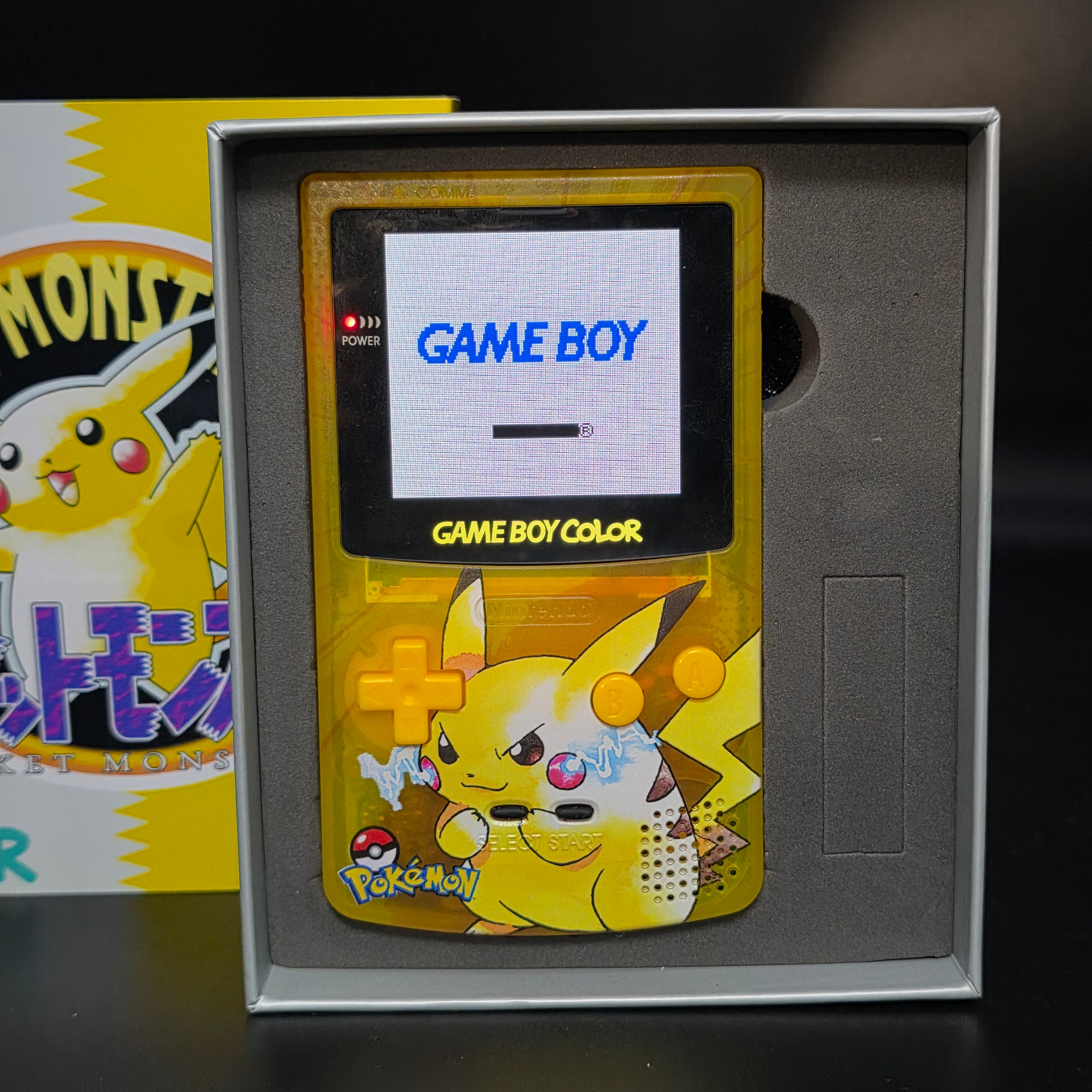 Nintendo Game Boy Color (GBC) Custom Pikachu Backlit Handheld Console