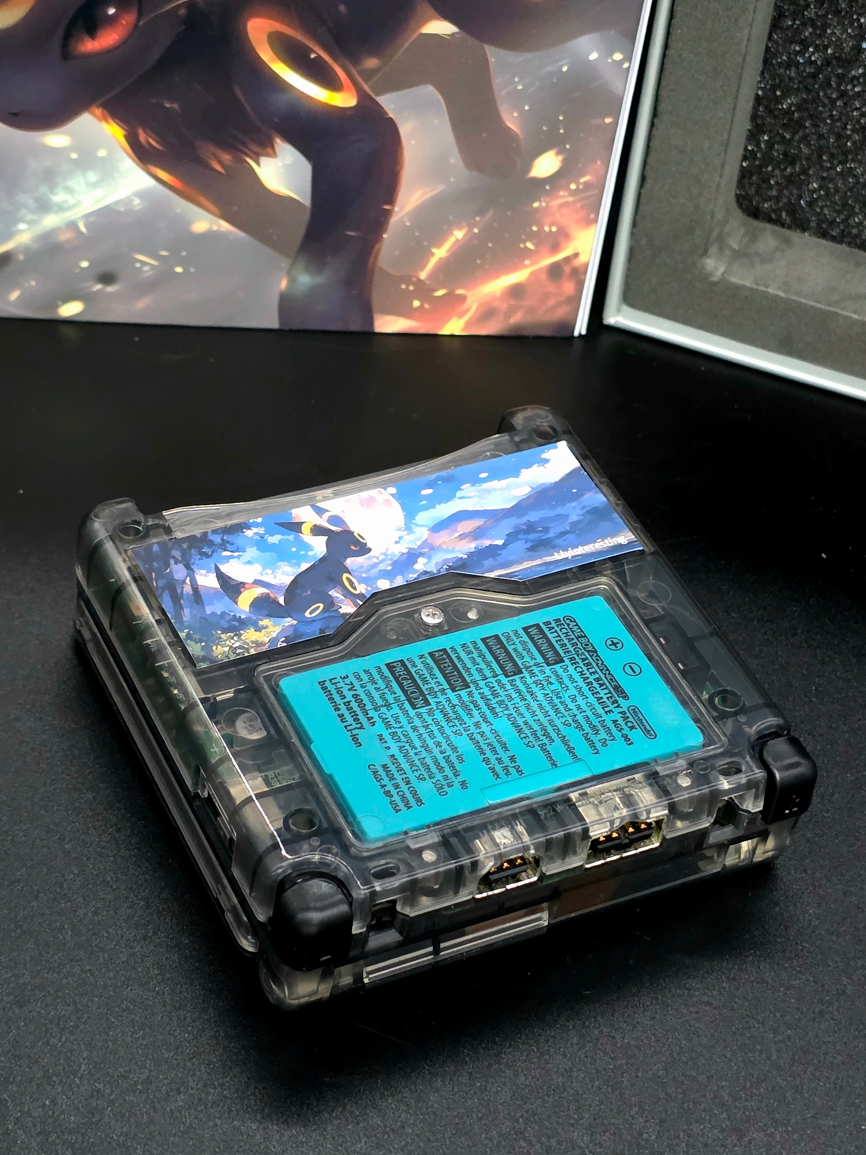 Nintendo Game Boy Advance SP (GBA SP) Custom Umbreon Backlit Handheld Console