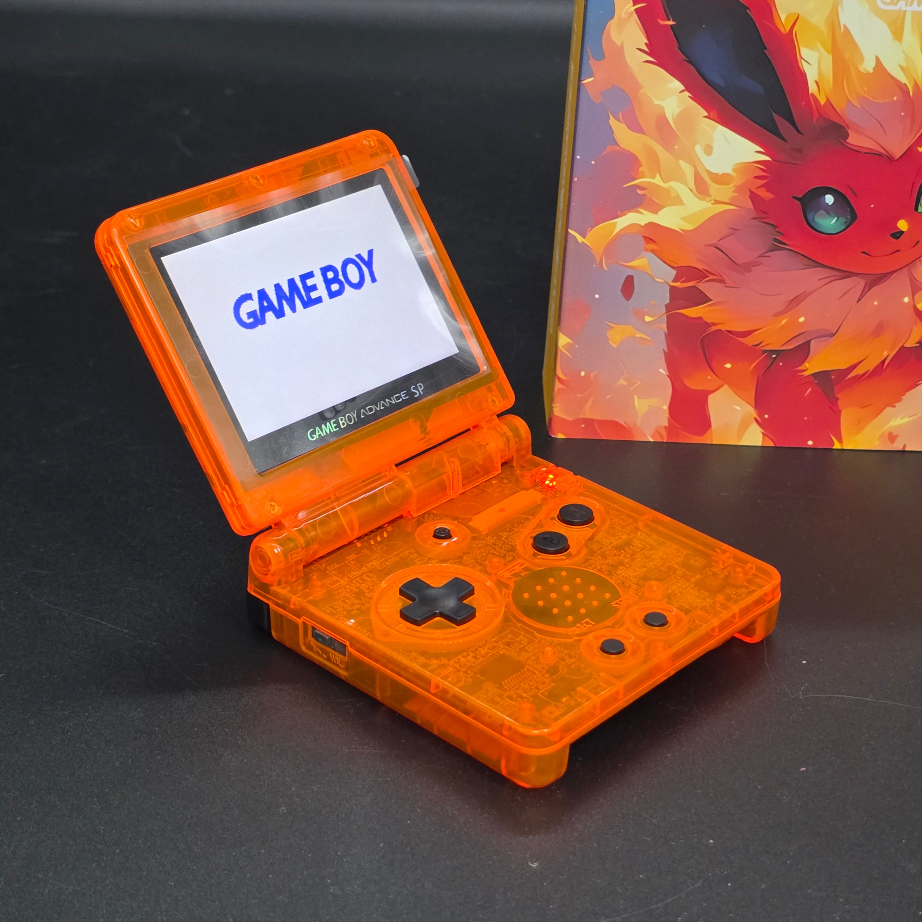 Nintendo Game Boy Advance SP (GBA SP) Custom Flareon Backlit Handheld Console