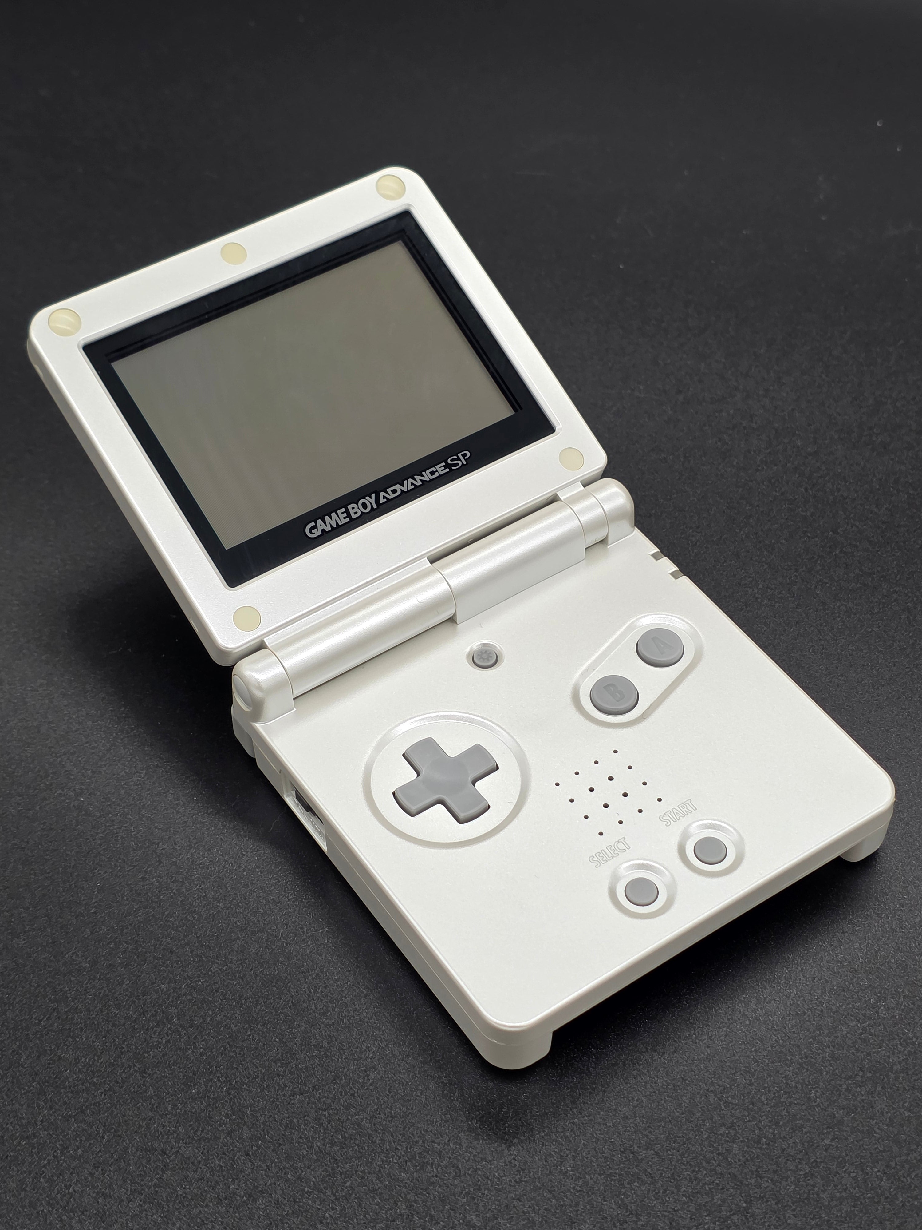 *Reshelled* Nintendo Game Boy Advance GBA SP Pearl White Handheld Console
