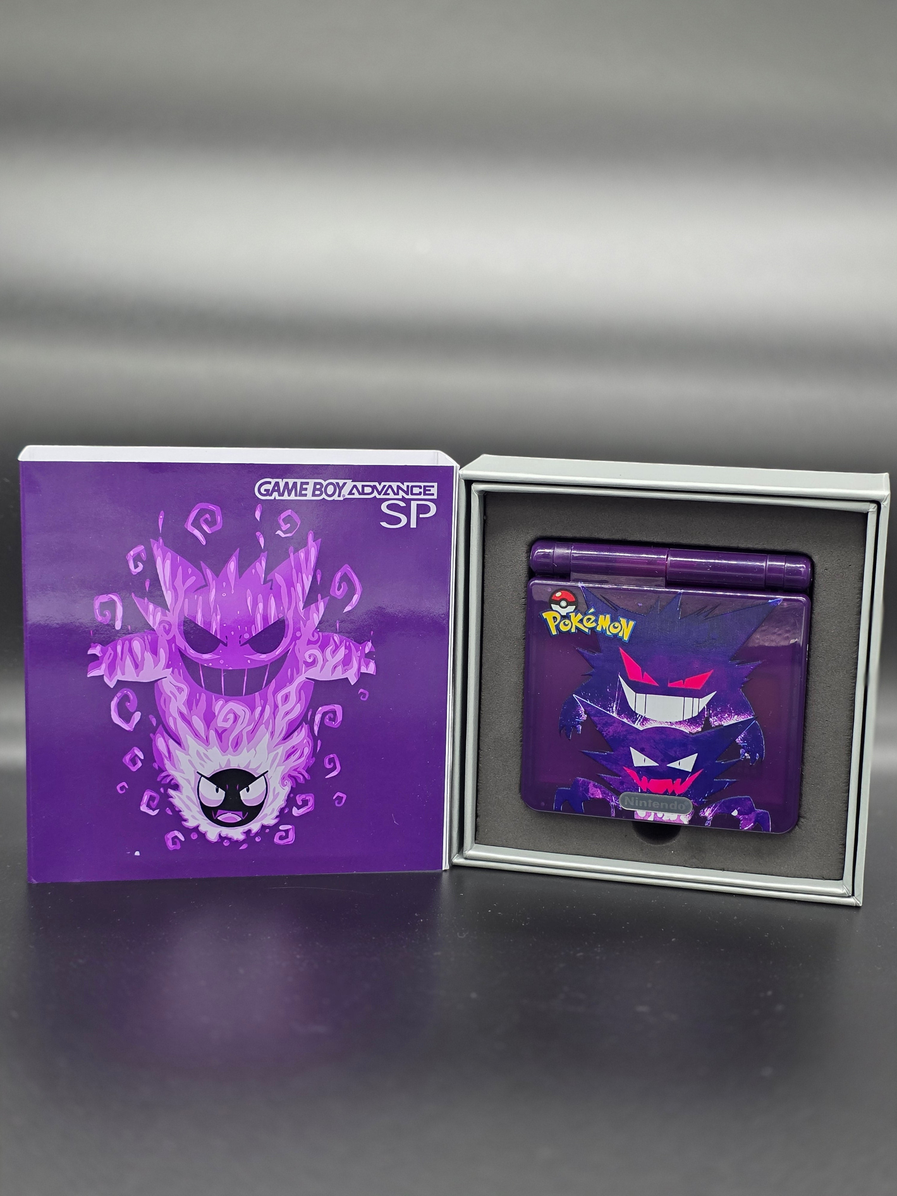 Nintendo Game Boy Advance SP (GBA SP) Custom Gengar Backlit Handheld Console