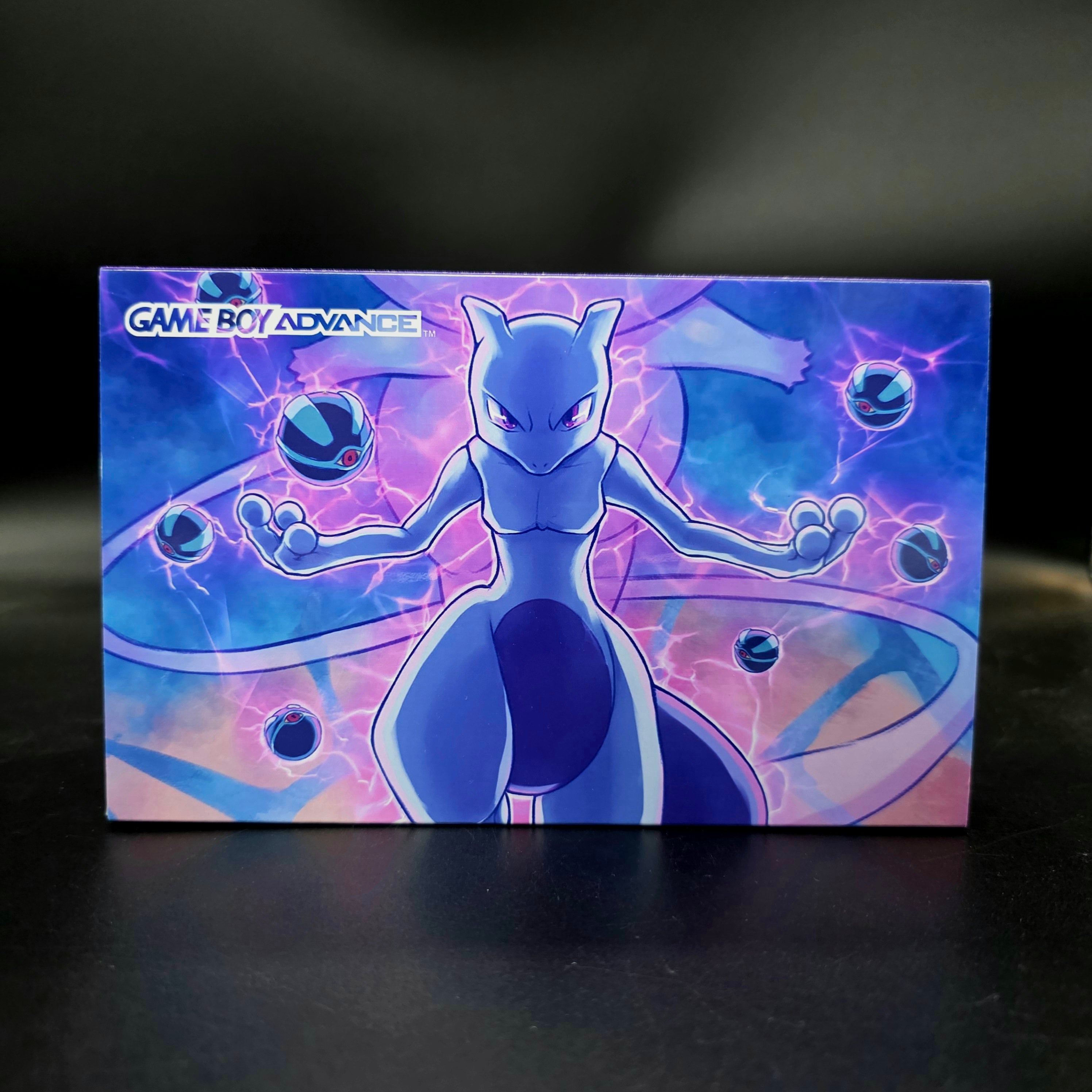 Nintendo Game Boy Advance (GBA) Custom Mewtwo Backlit Handheld Console