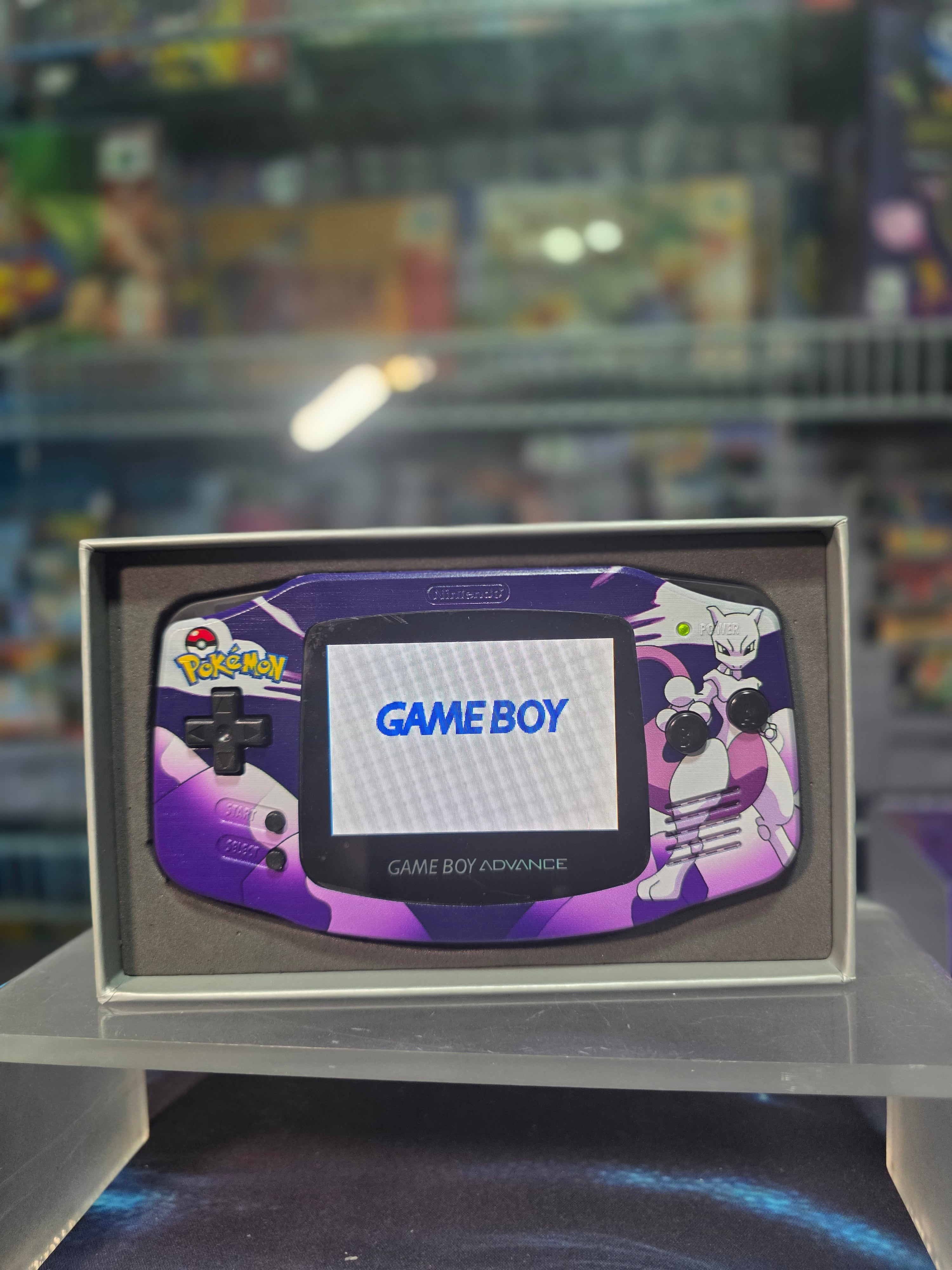 Nintendo Game Boy Advance (GBA) Custom Mewtwo Backlit Handheld Console