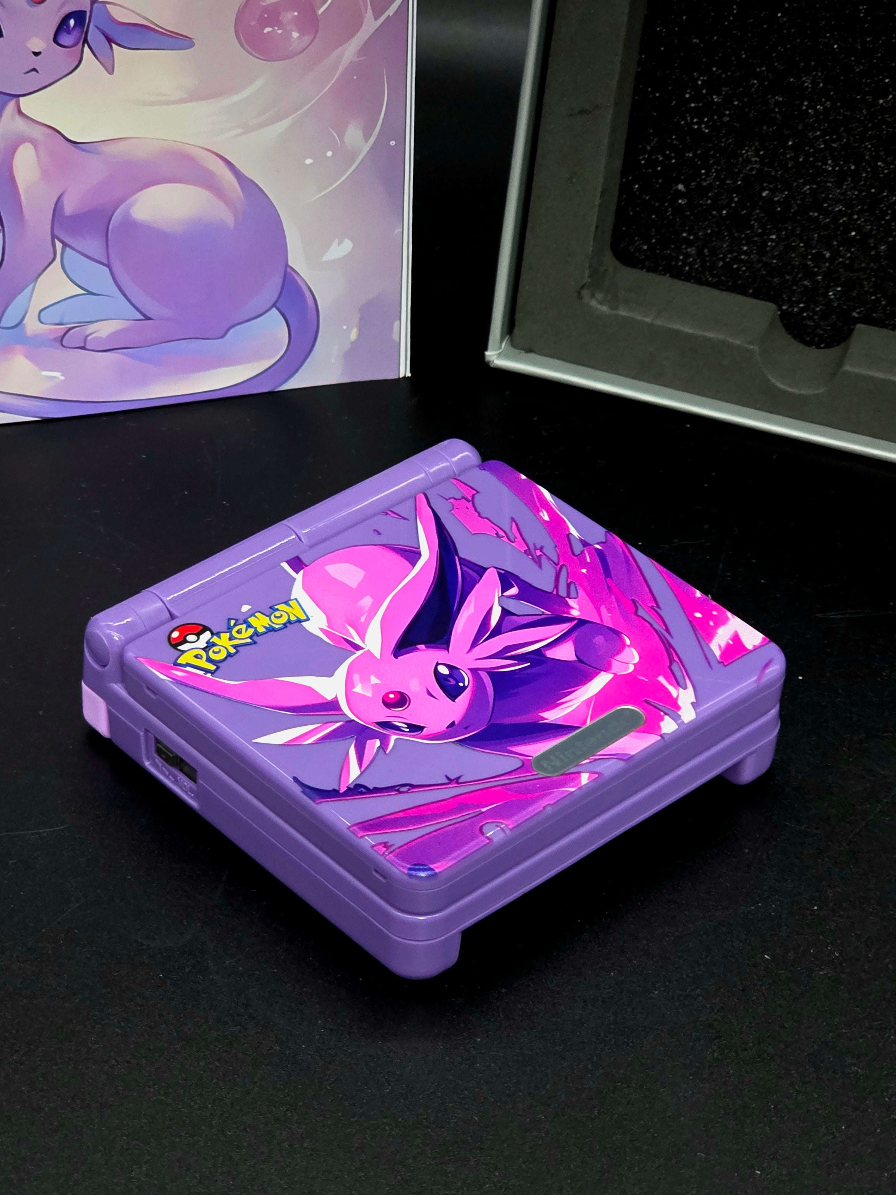 Nintendo Game Boy Advance SP (GBA SP) Custom Espeon Backlit Handheld Console