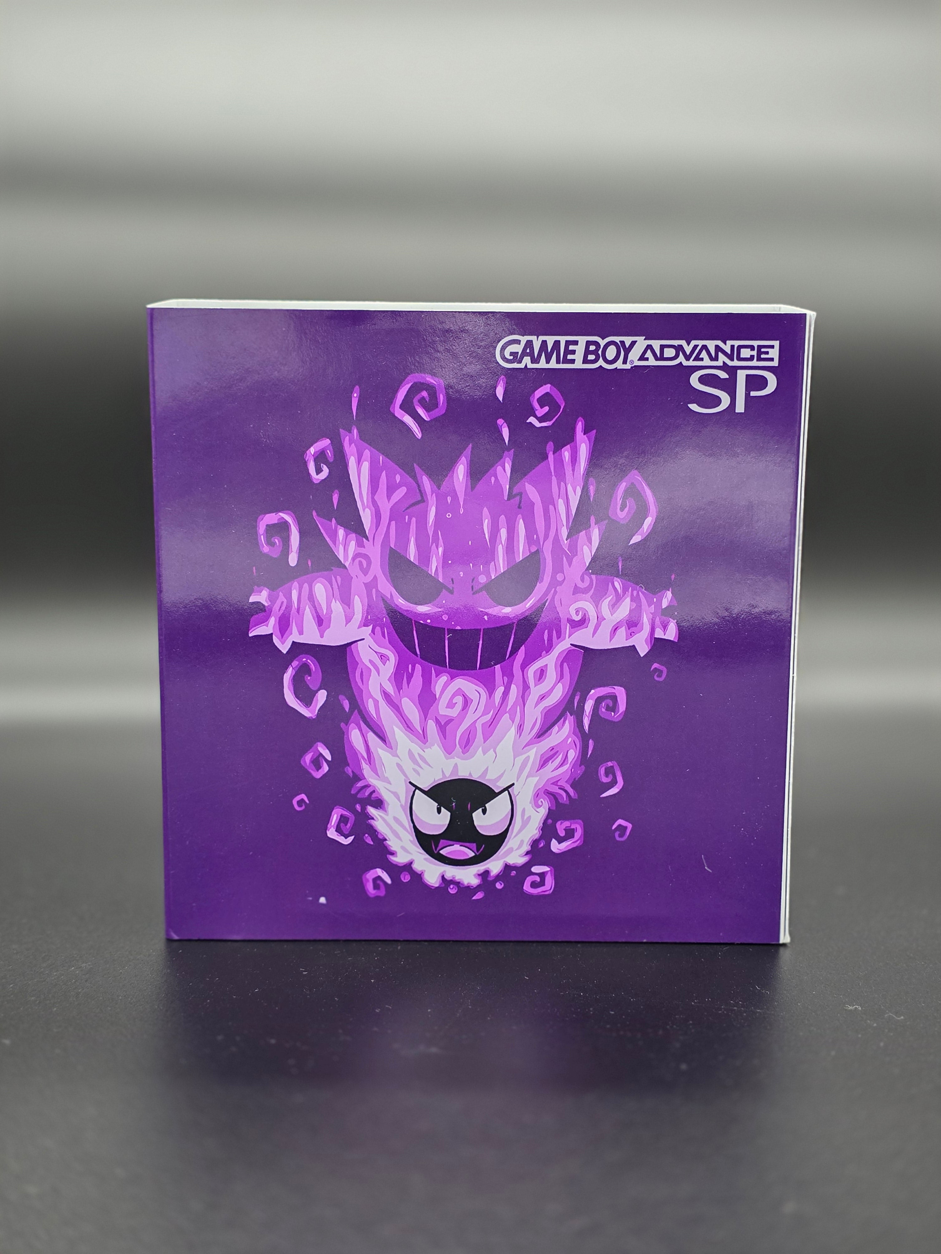 Nintendo Game Boy Advance SP (GBA SP) Custom Gengar Backlit Handheld Console