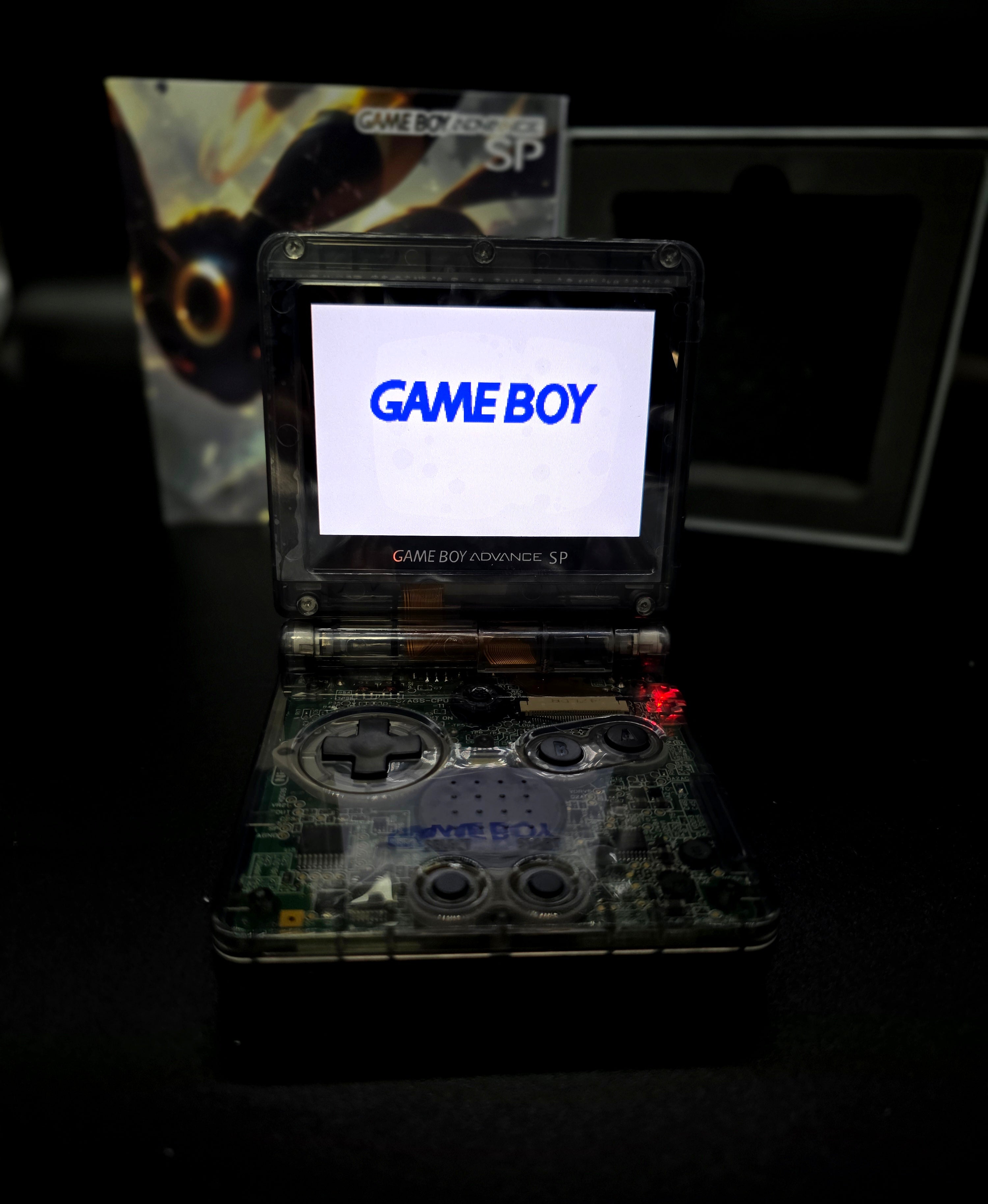 Nintendo Game Boy Advance SP (GBA SP) Custom Umbreon Backlit Handheld Console