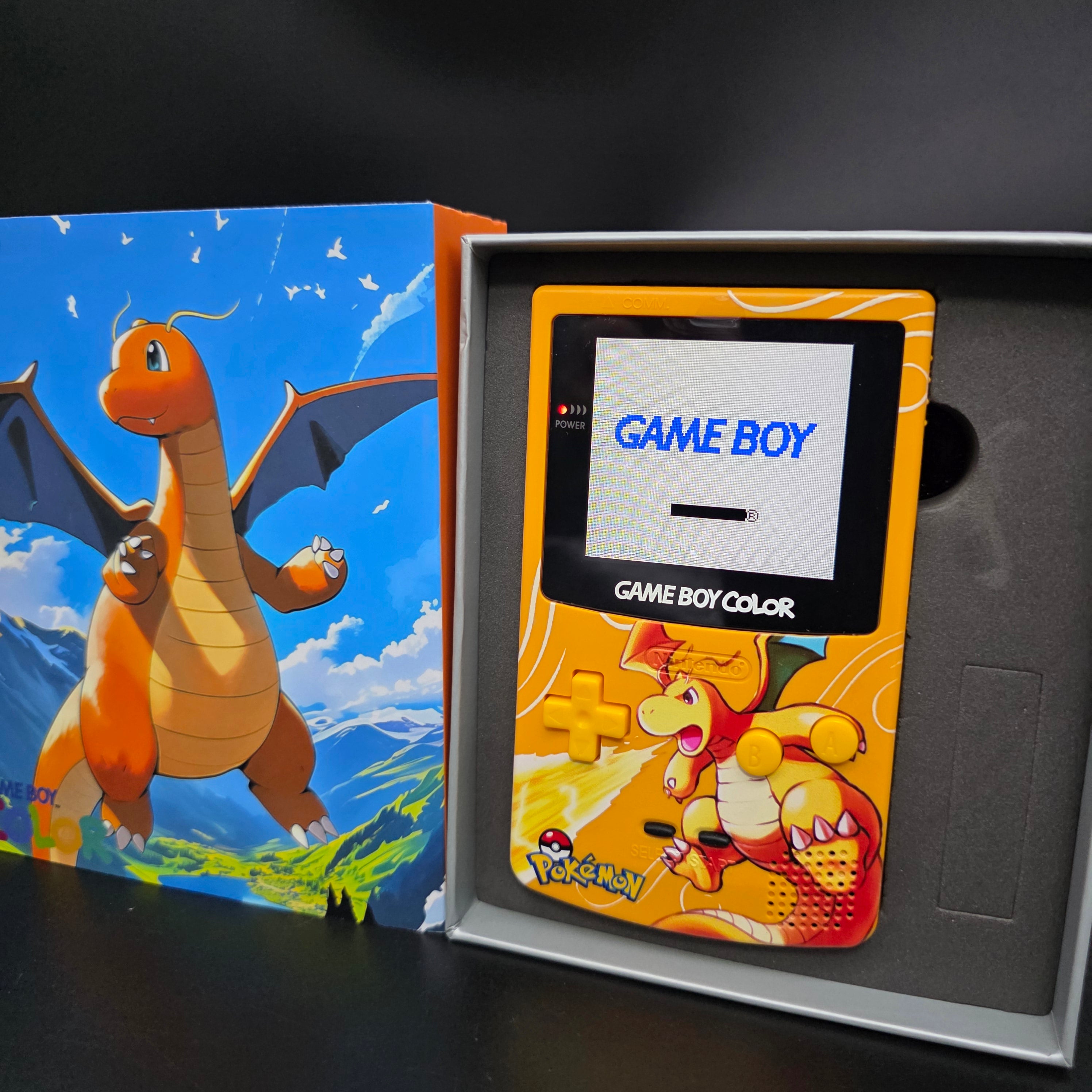 Nintendo Game Boy Color (GBC) Custom Dragonite Backlit Handheld Console