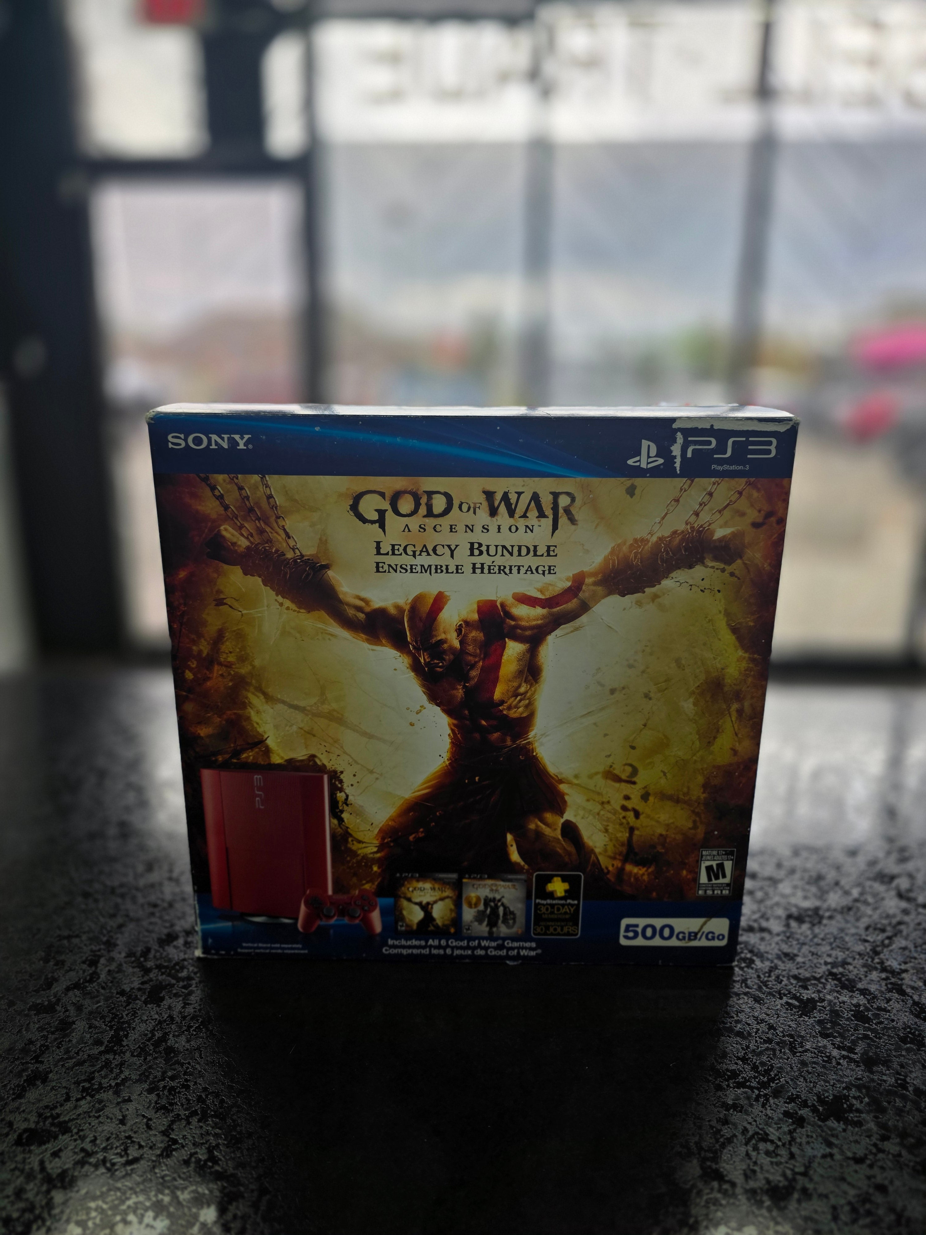 Sony PlayStation 3 PS3 Red God Of War Super Slim Console Bundle CIB